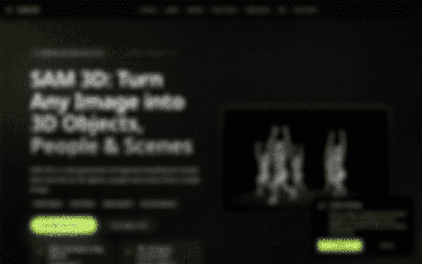SAM 3D product screenshot