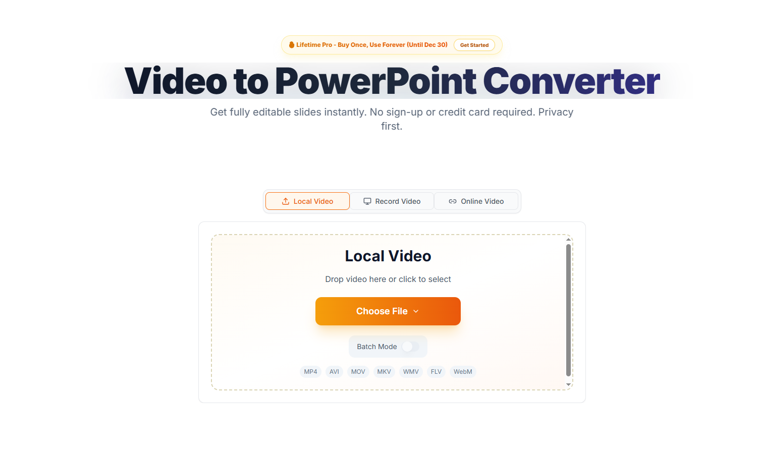 Video2PPT product screenshot