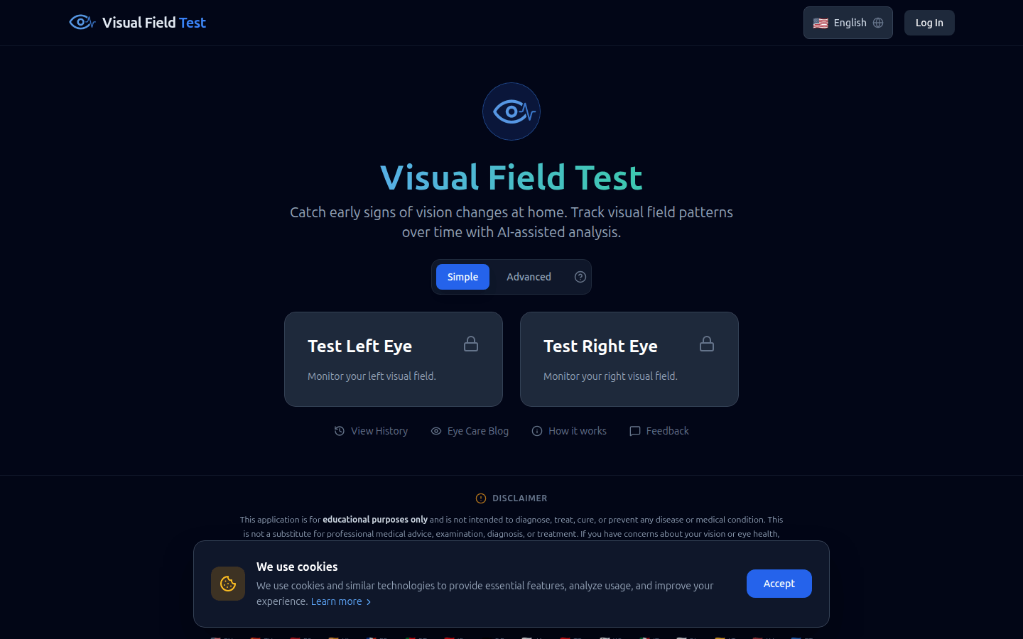 Visual Field Test product screenshot