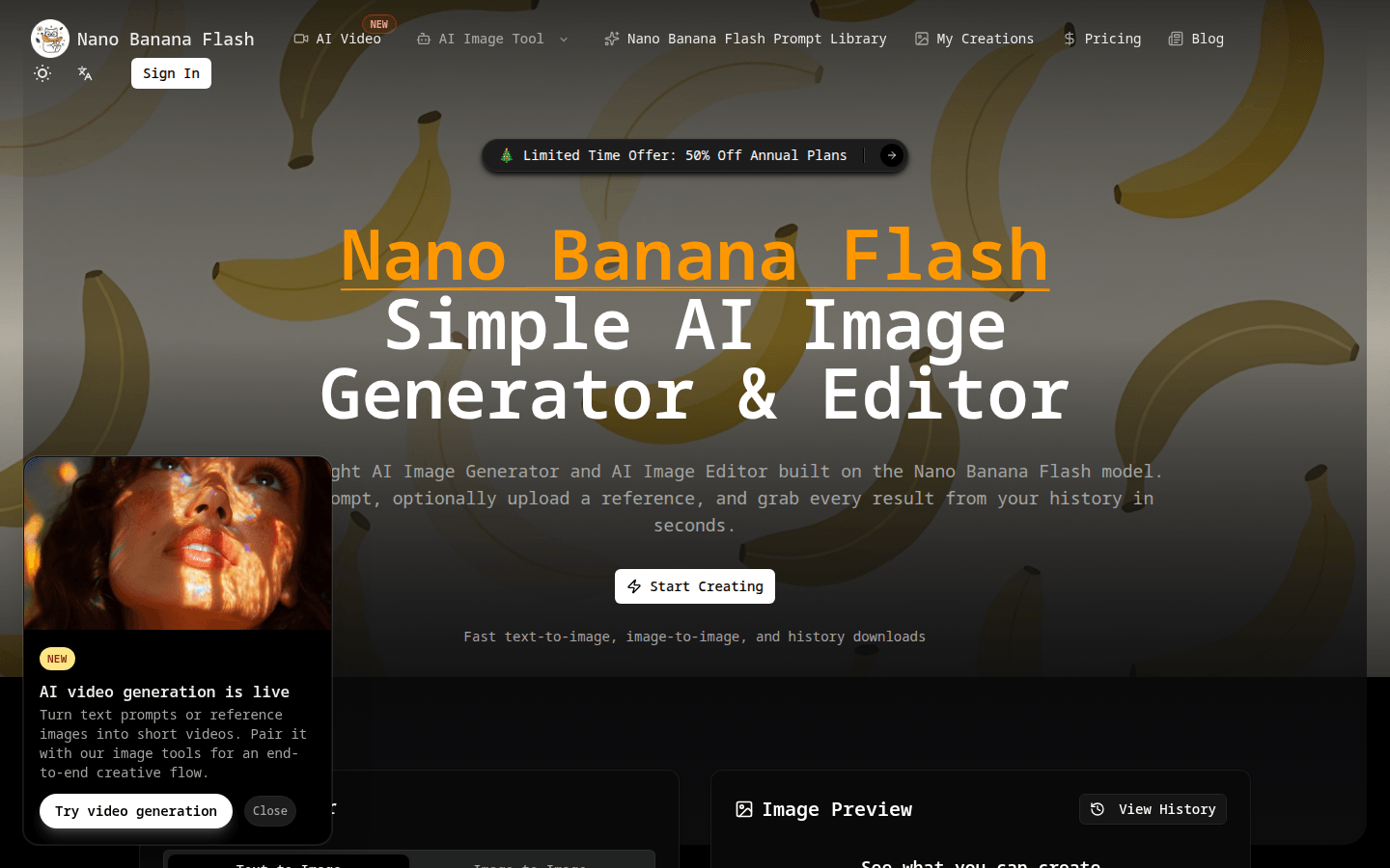 Nano Banana Flash product screenshot