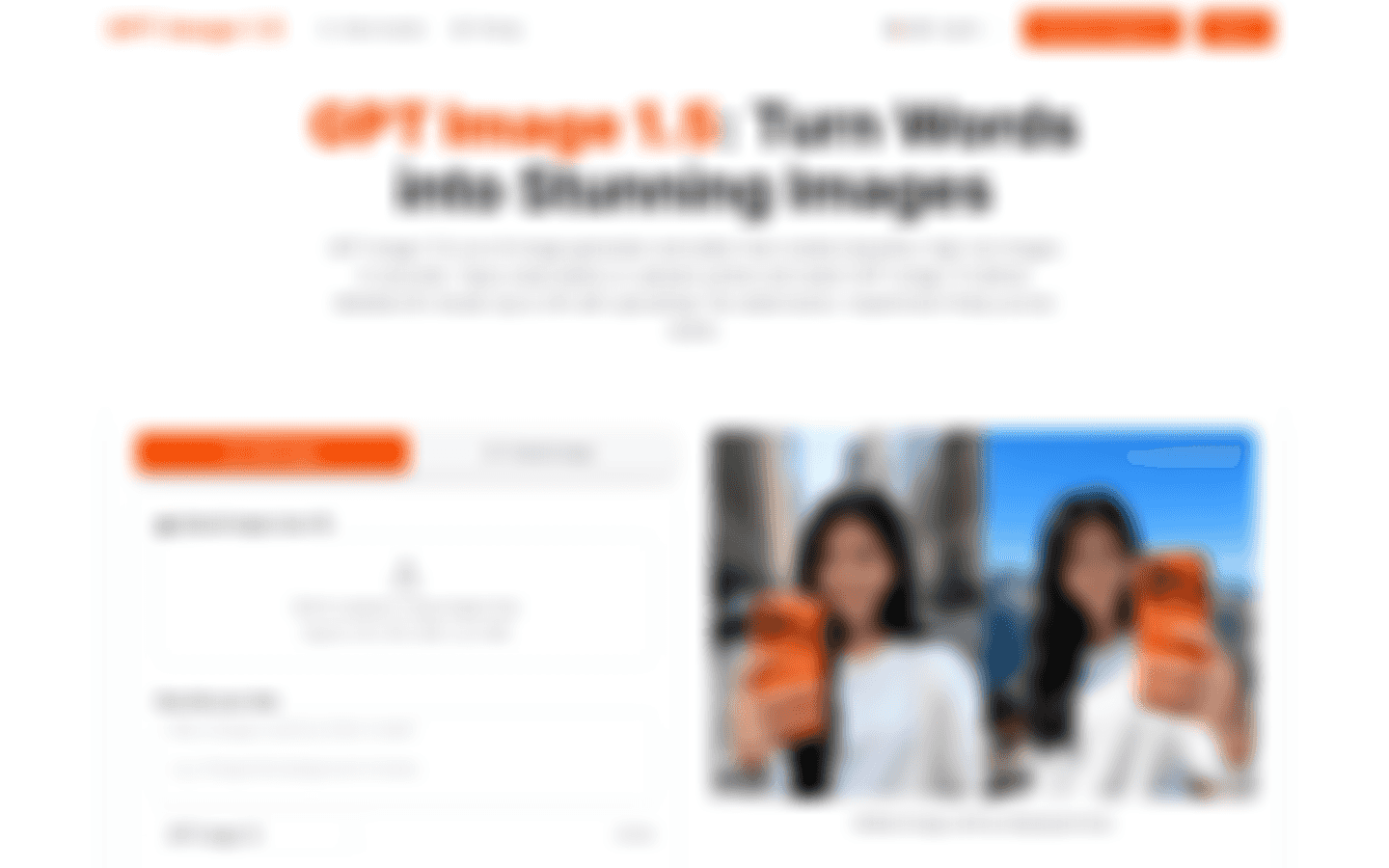 GPT Image 1.5 — Turn Words into Stunning Images product screenshot