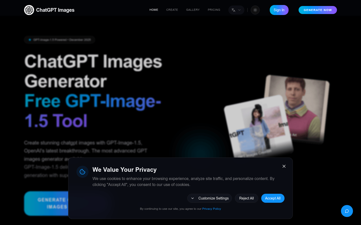 ChatGPT Images product screenshot