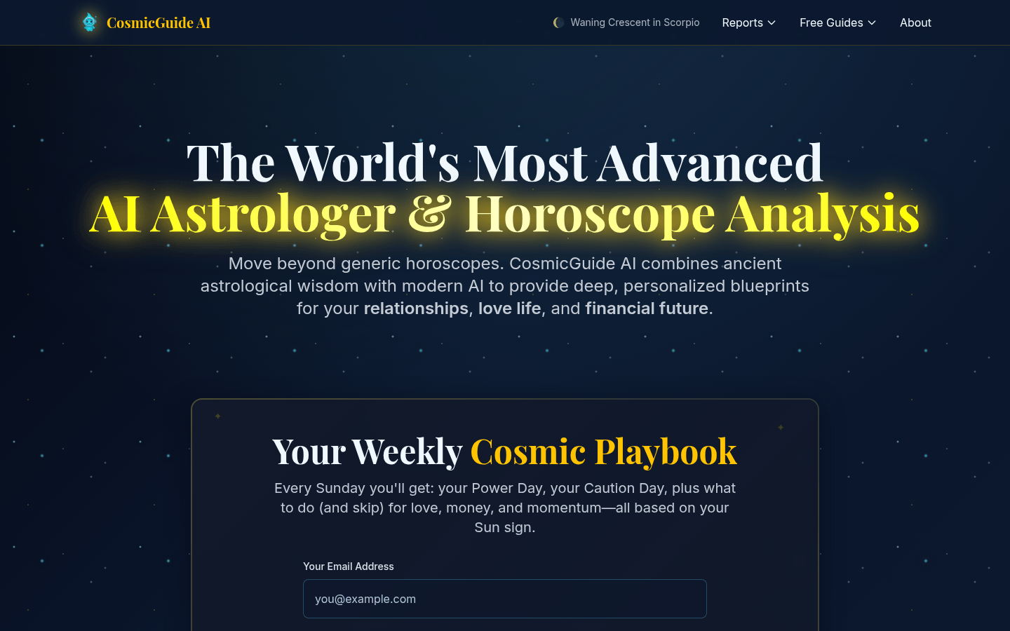 CosmicguideAI product screenshot
