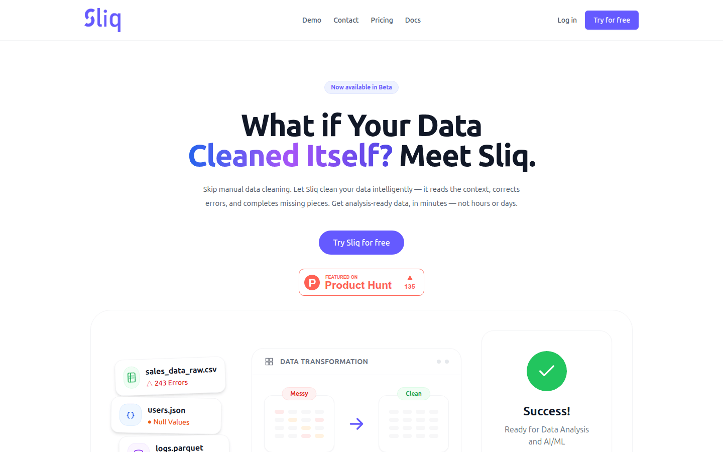 Sliq product screenshot