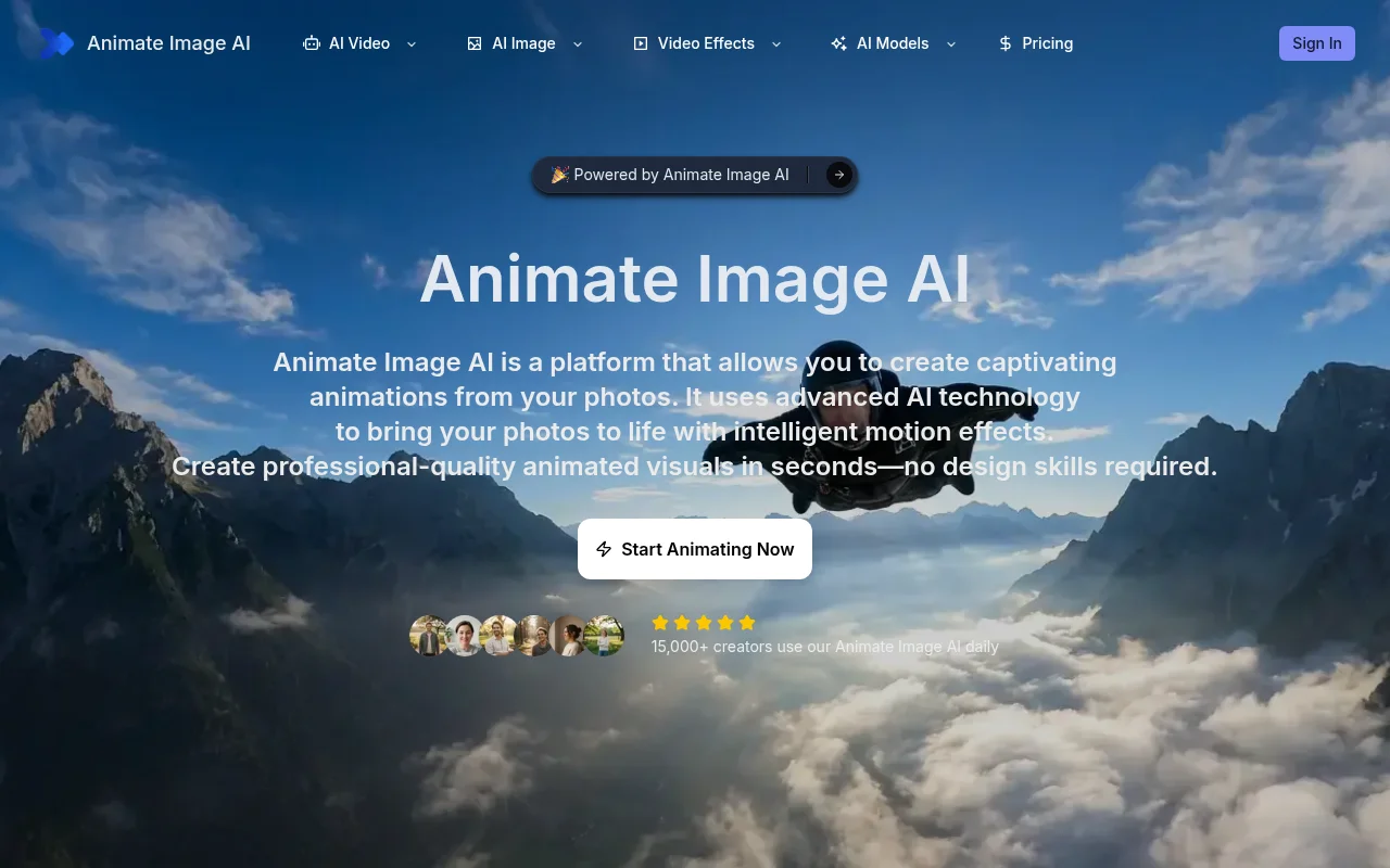Animate Image AI product screenshot