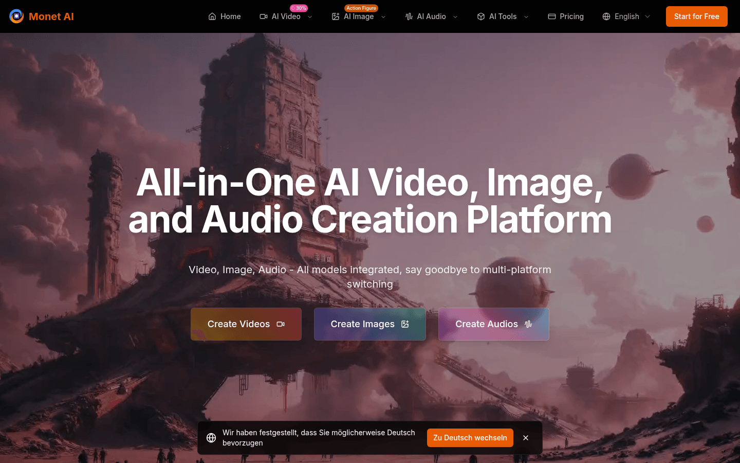 Monet AI product screenshot
