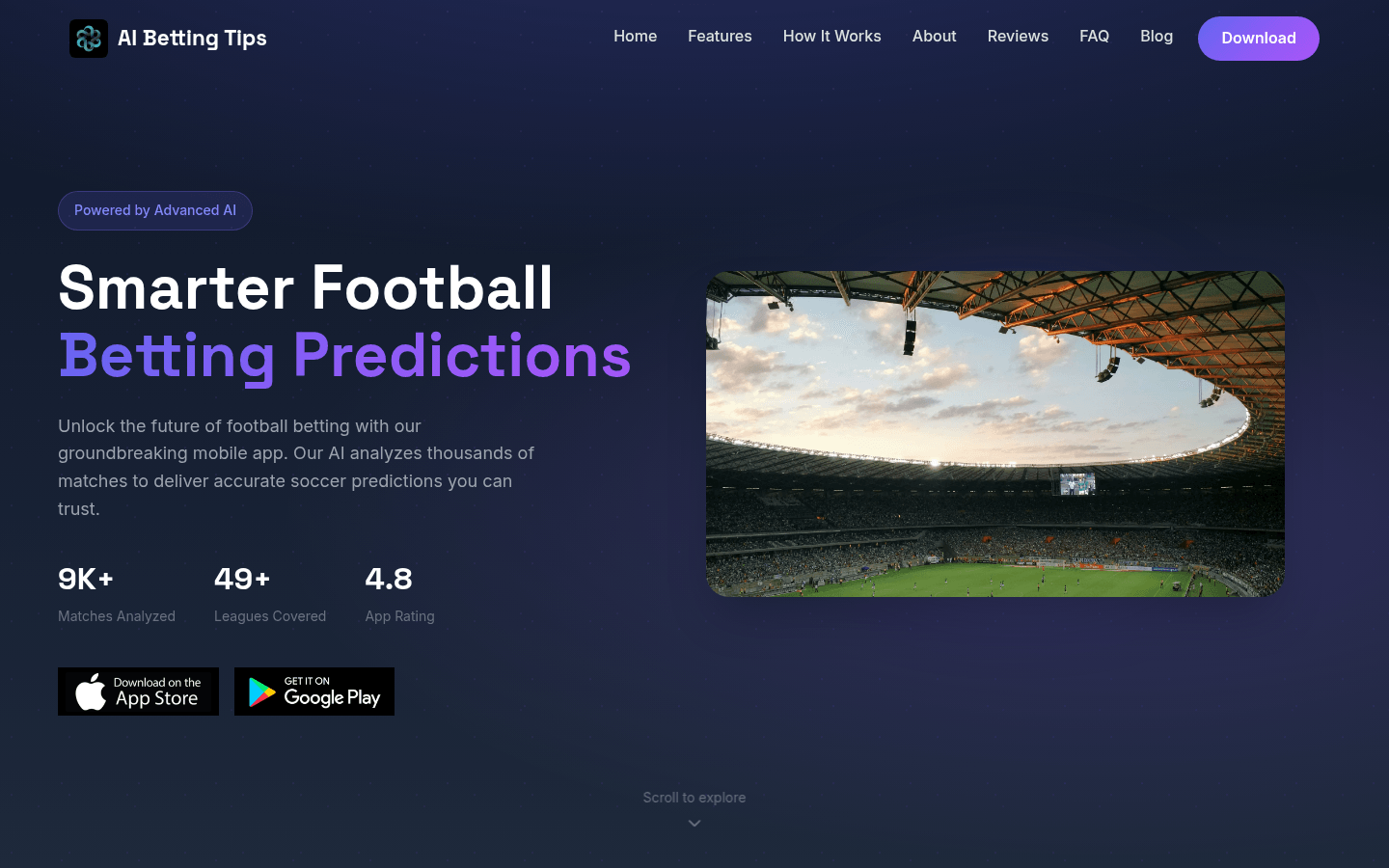AI Betting Tips product screenshot