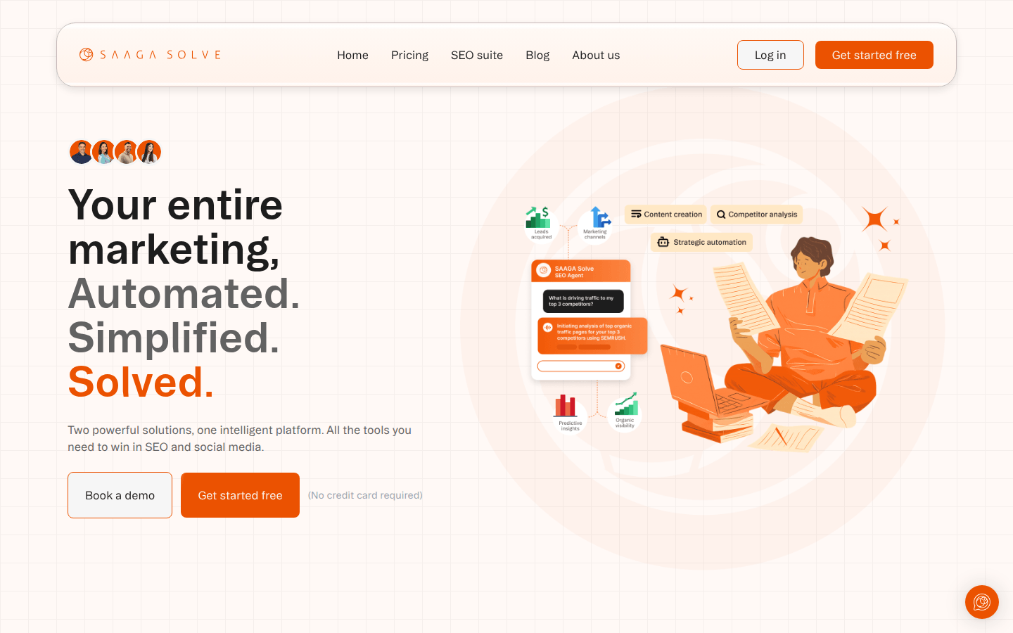 Saagasolve product screenshot