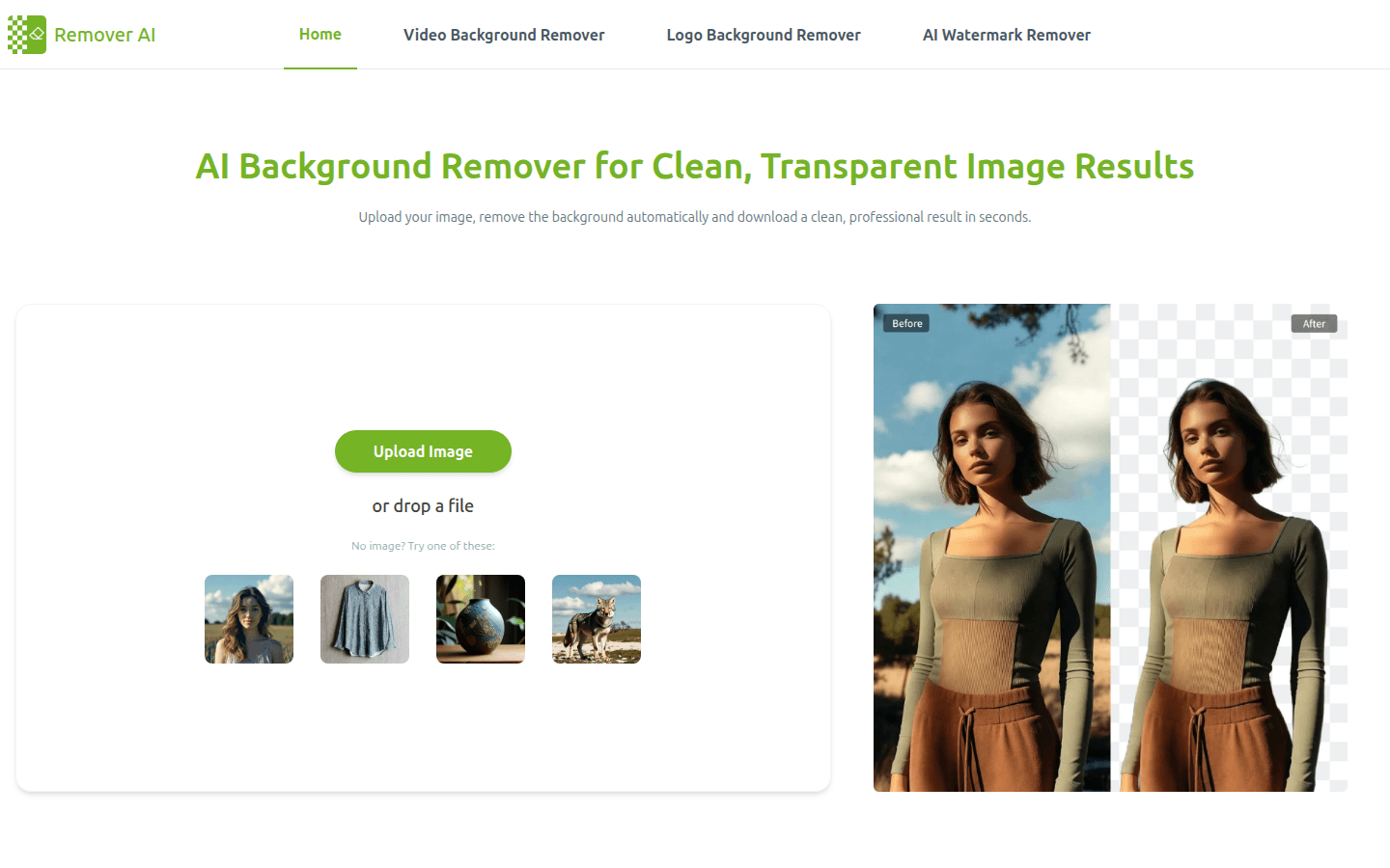 Free AI Background Remover product screenshot