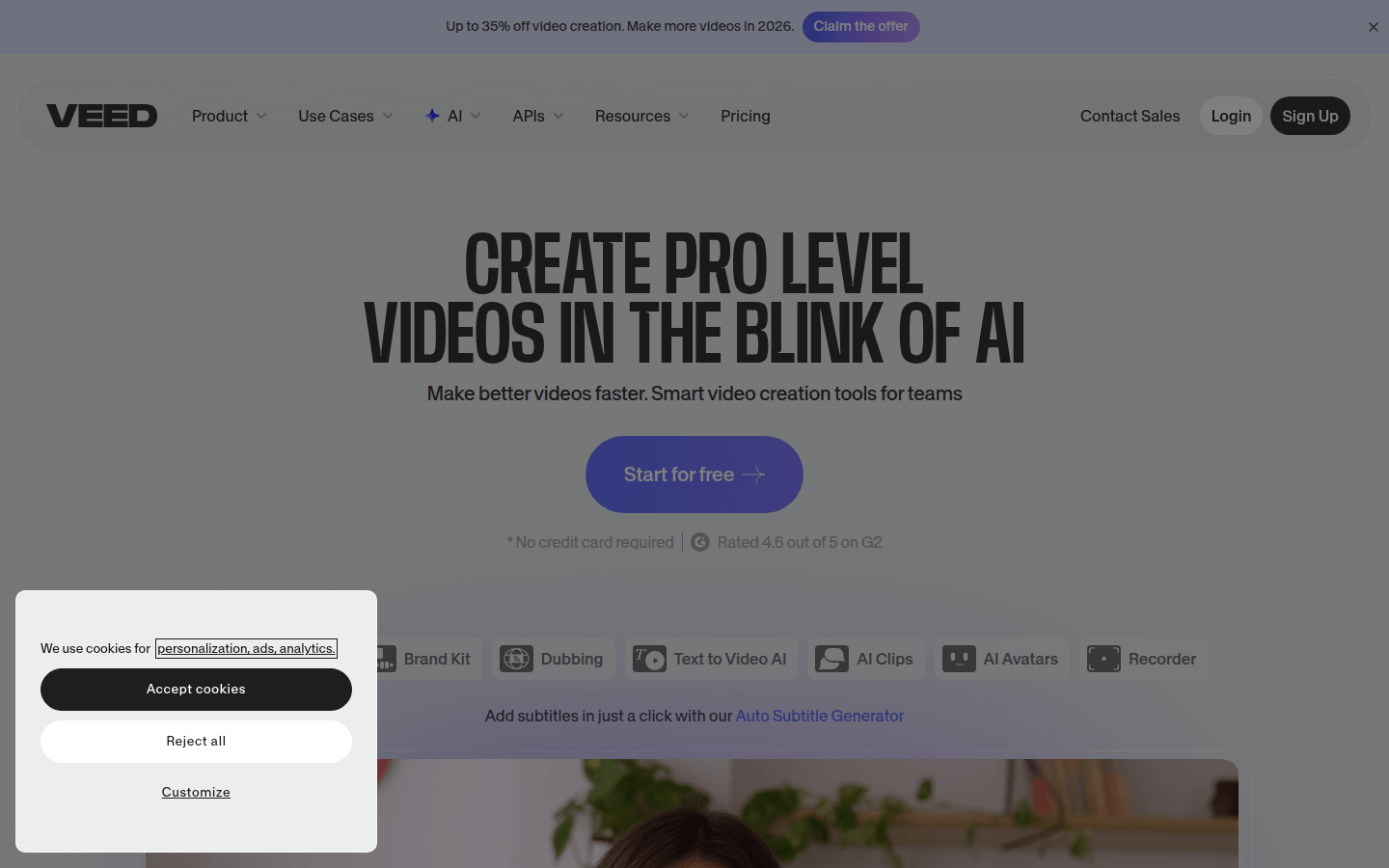 VEED.IO product screenshot