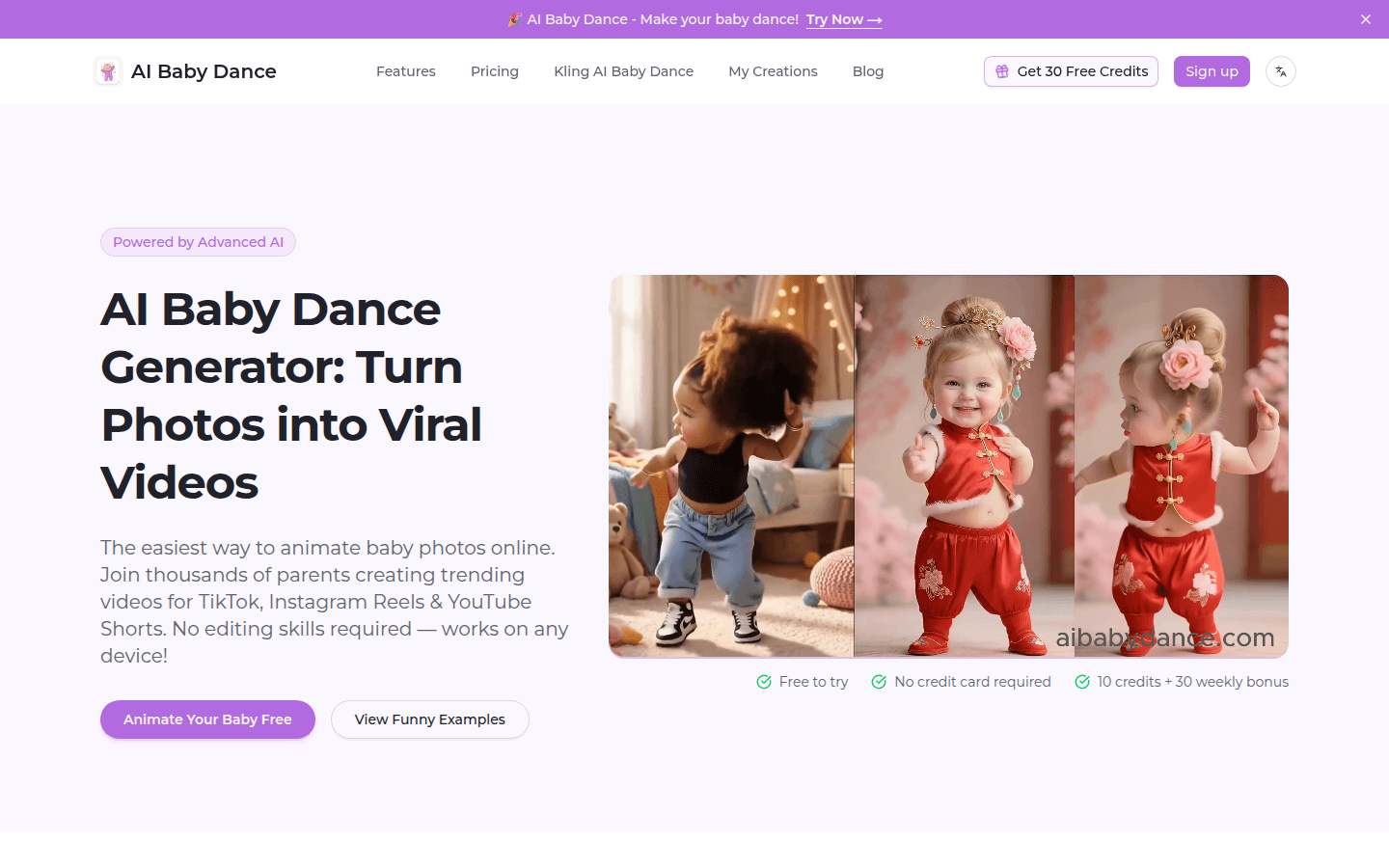 AI Baby Dance product screenshot
