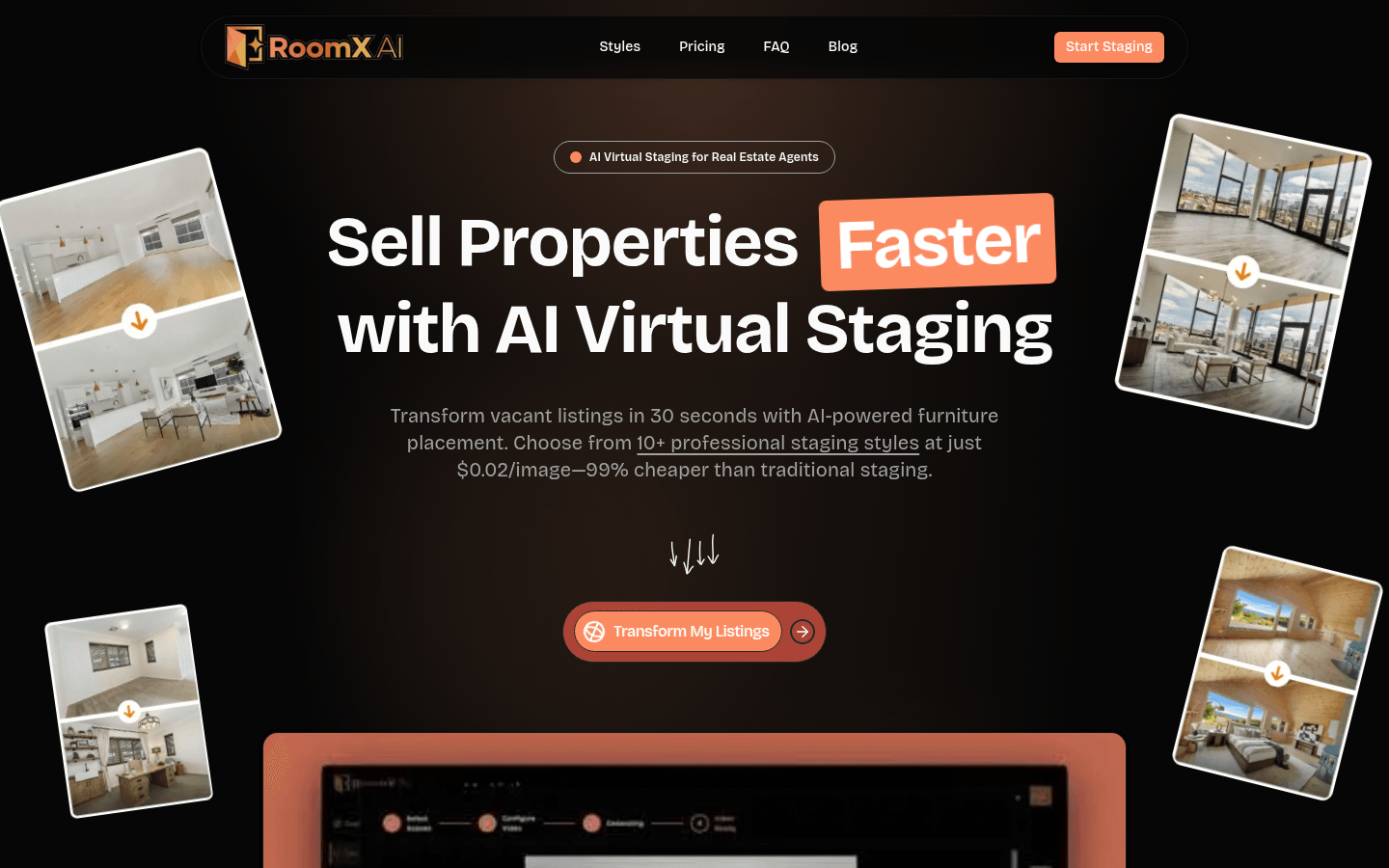 RoomX AI product screenshot