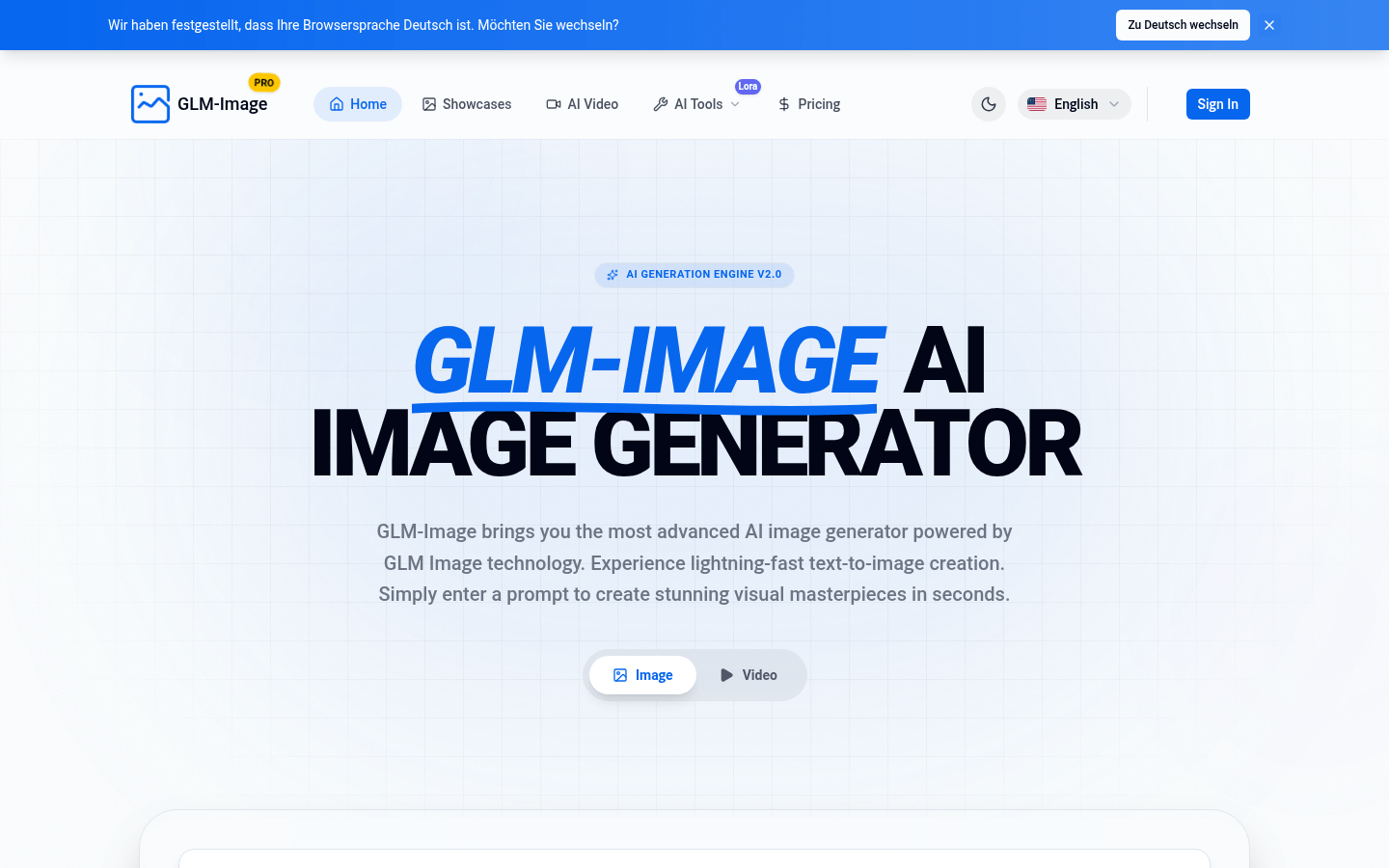 GLM product screenshot
