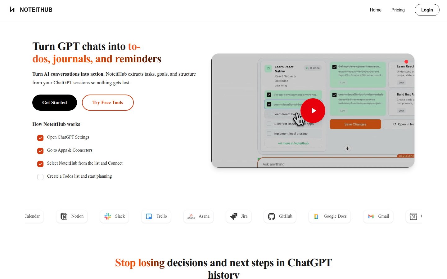Noteithub product screenshot