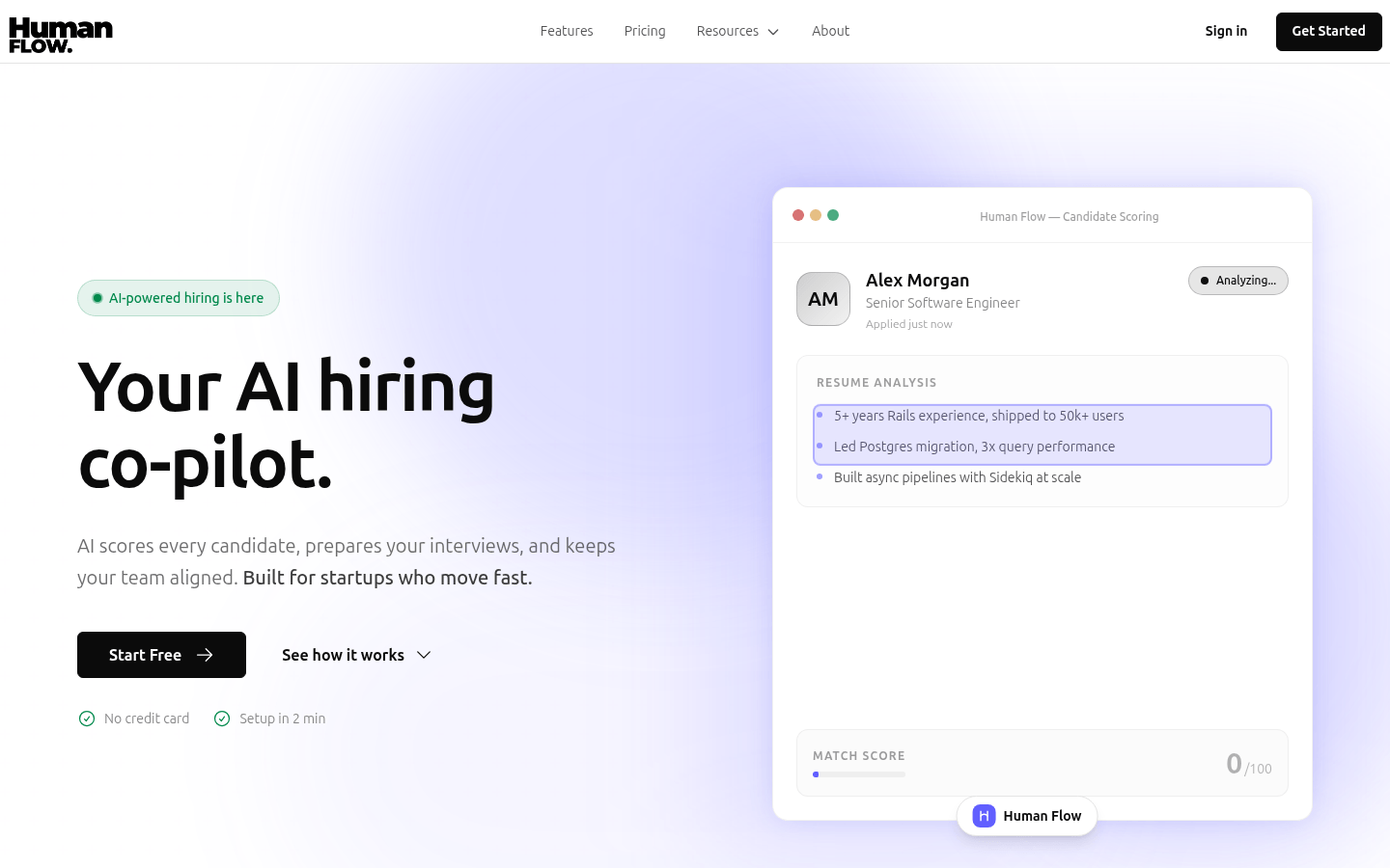 HumanFlow product screenshot