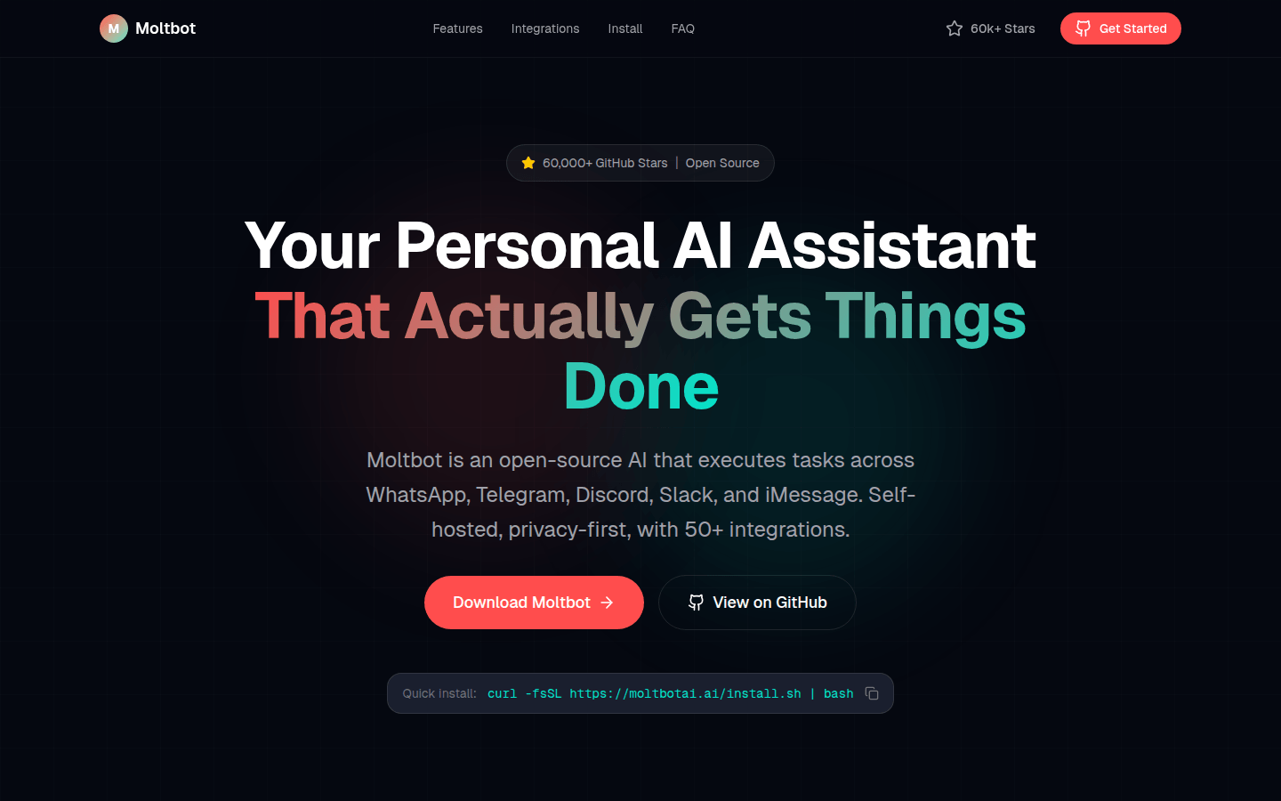 Moltbot AI product screenshot