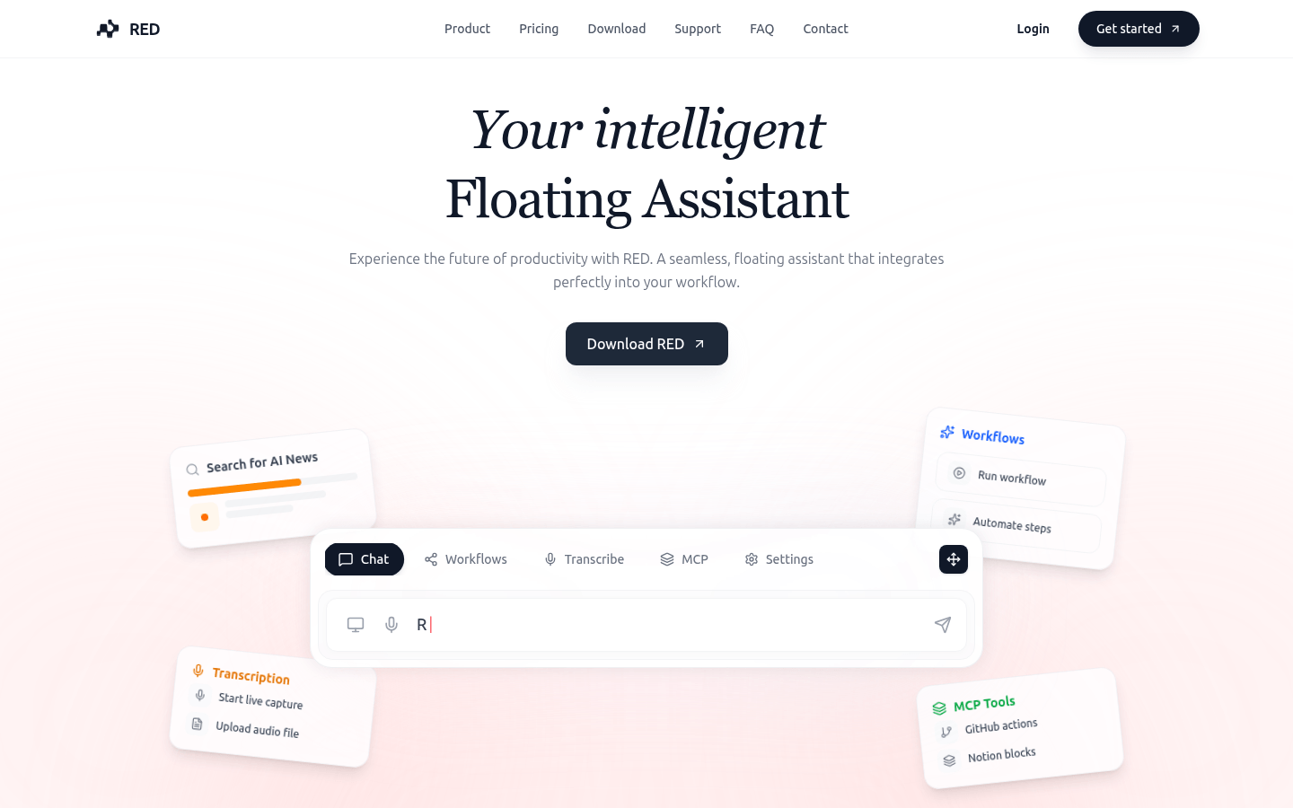 RED product screenshot