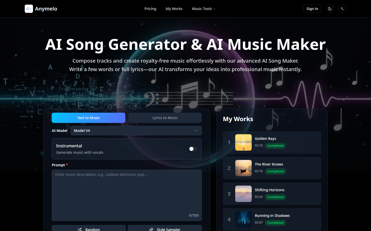 Anymelo product screenshot