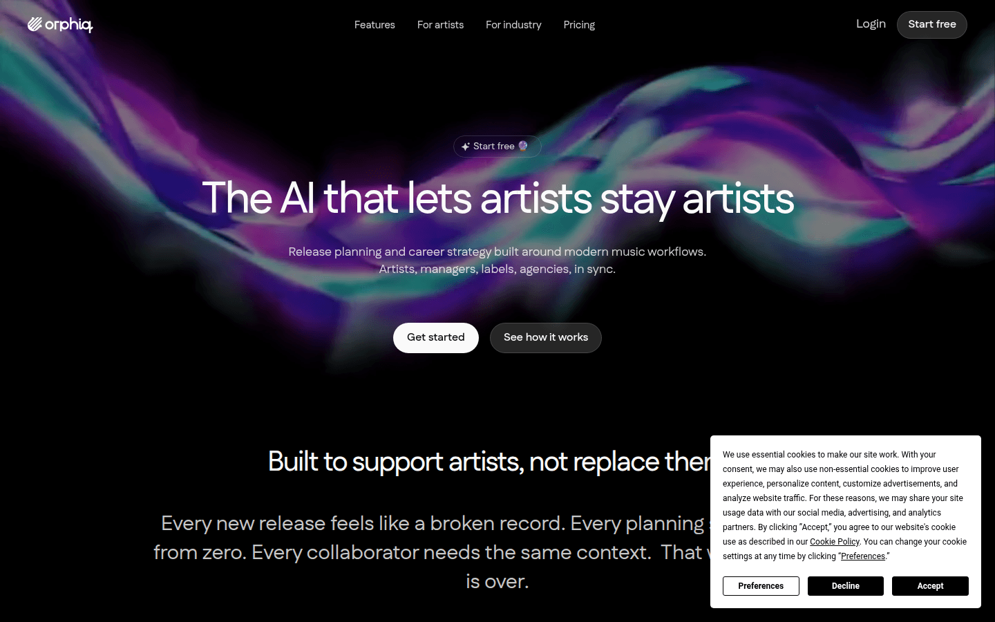Orphiq product screenshot