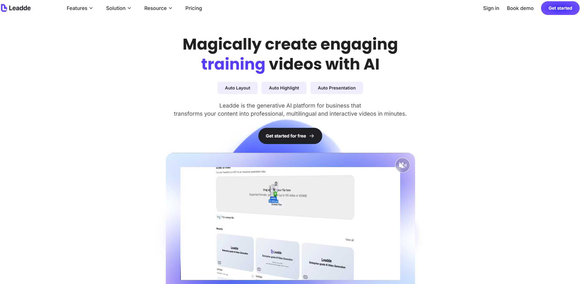 Leadde AI product screenshot