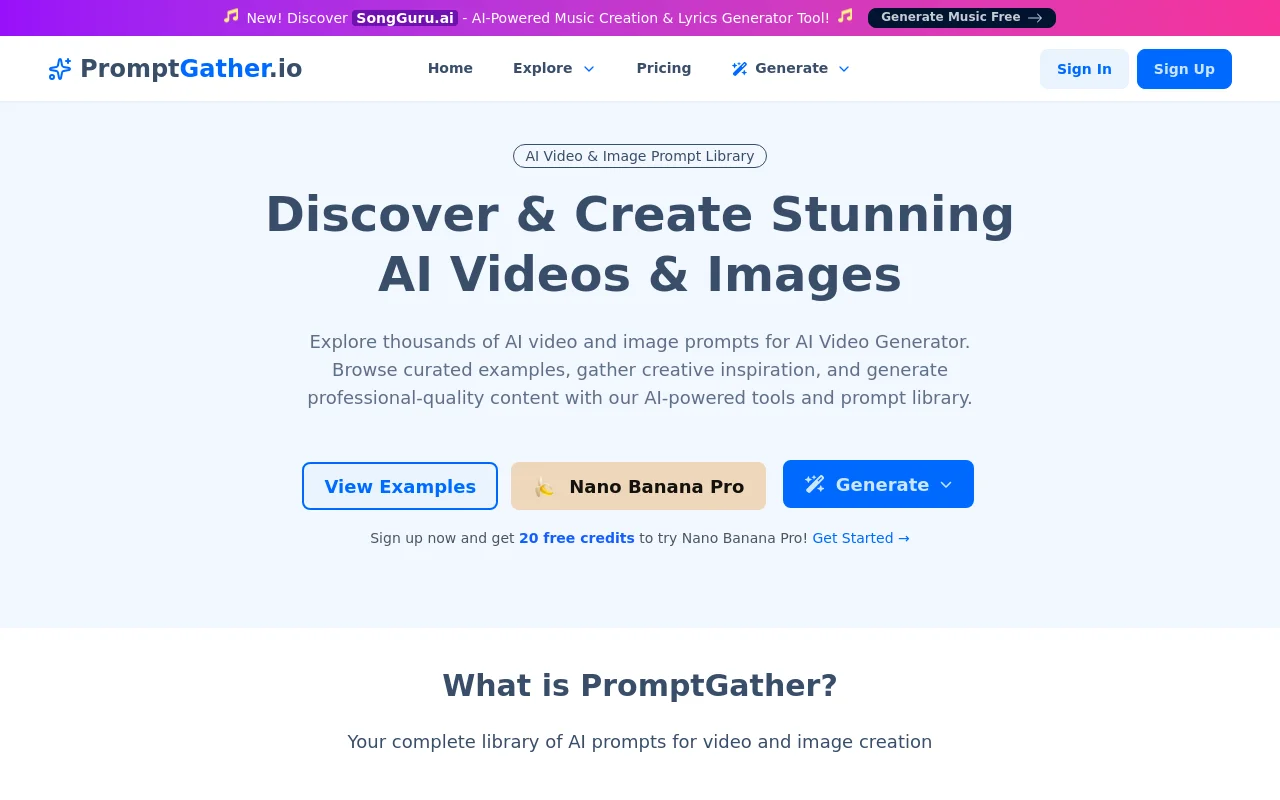 PromptGather product screenshot