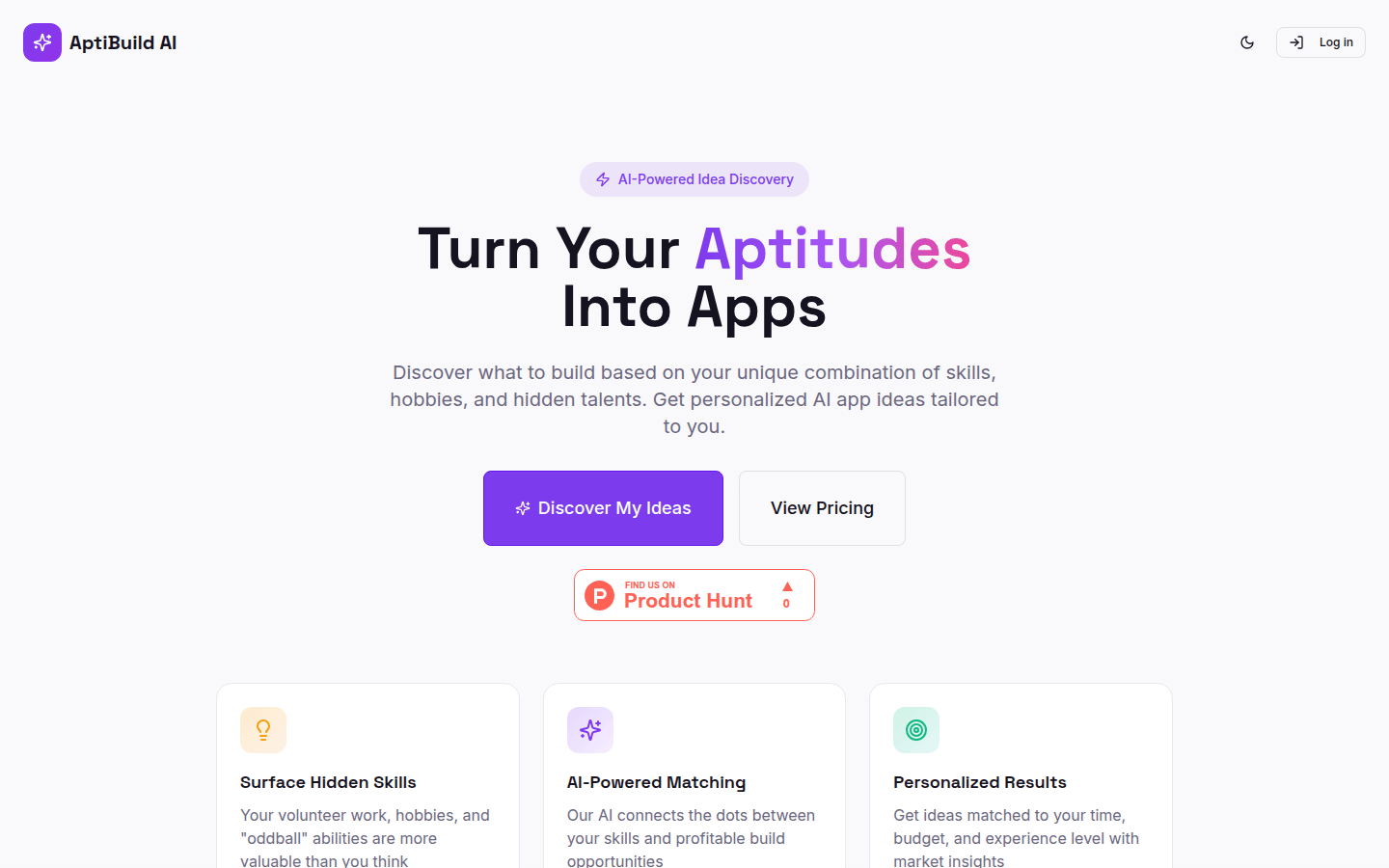 AptiBuild AI product screenshot