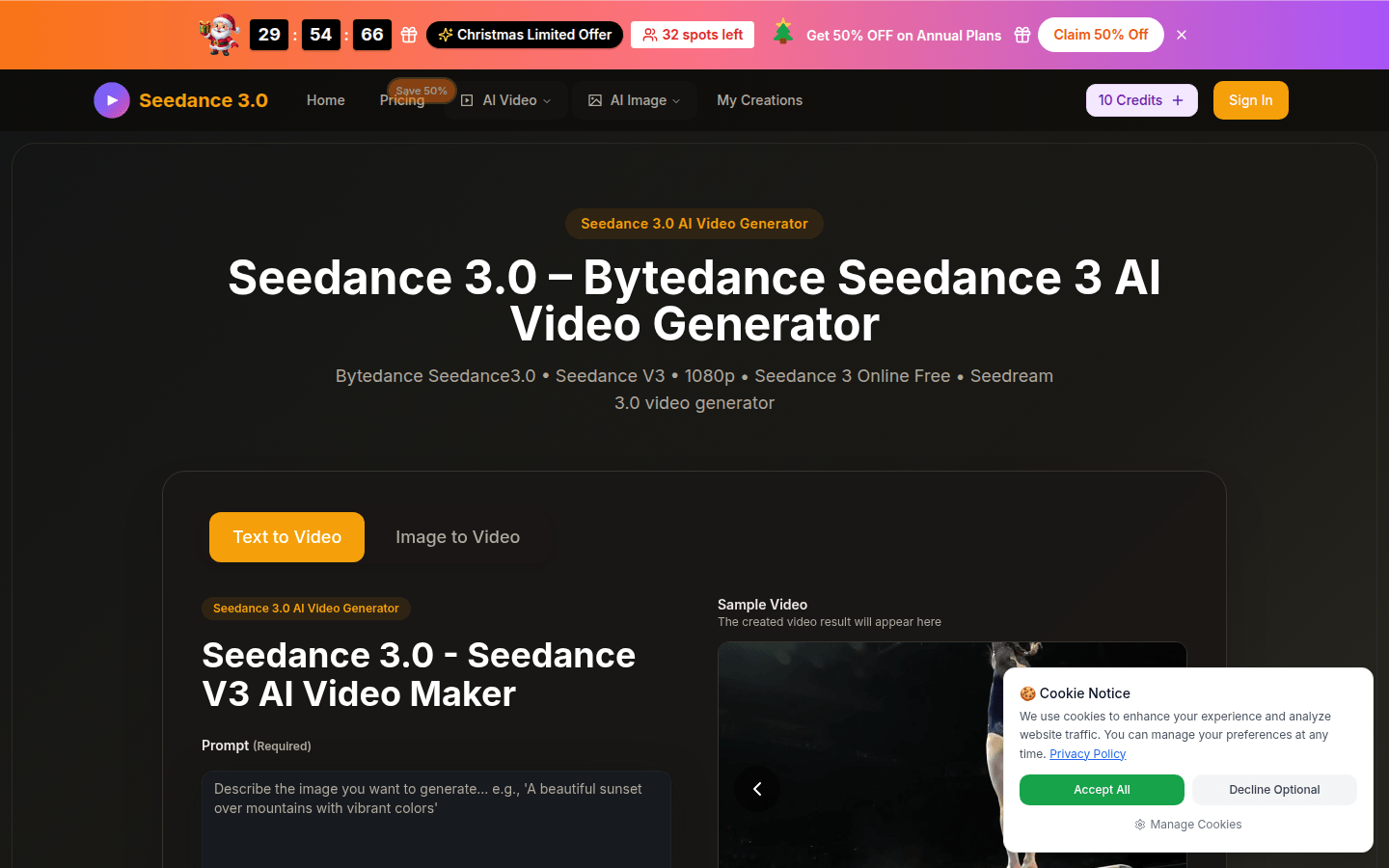 Seedance 3.0 product screenshot