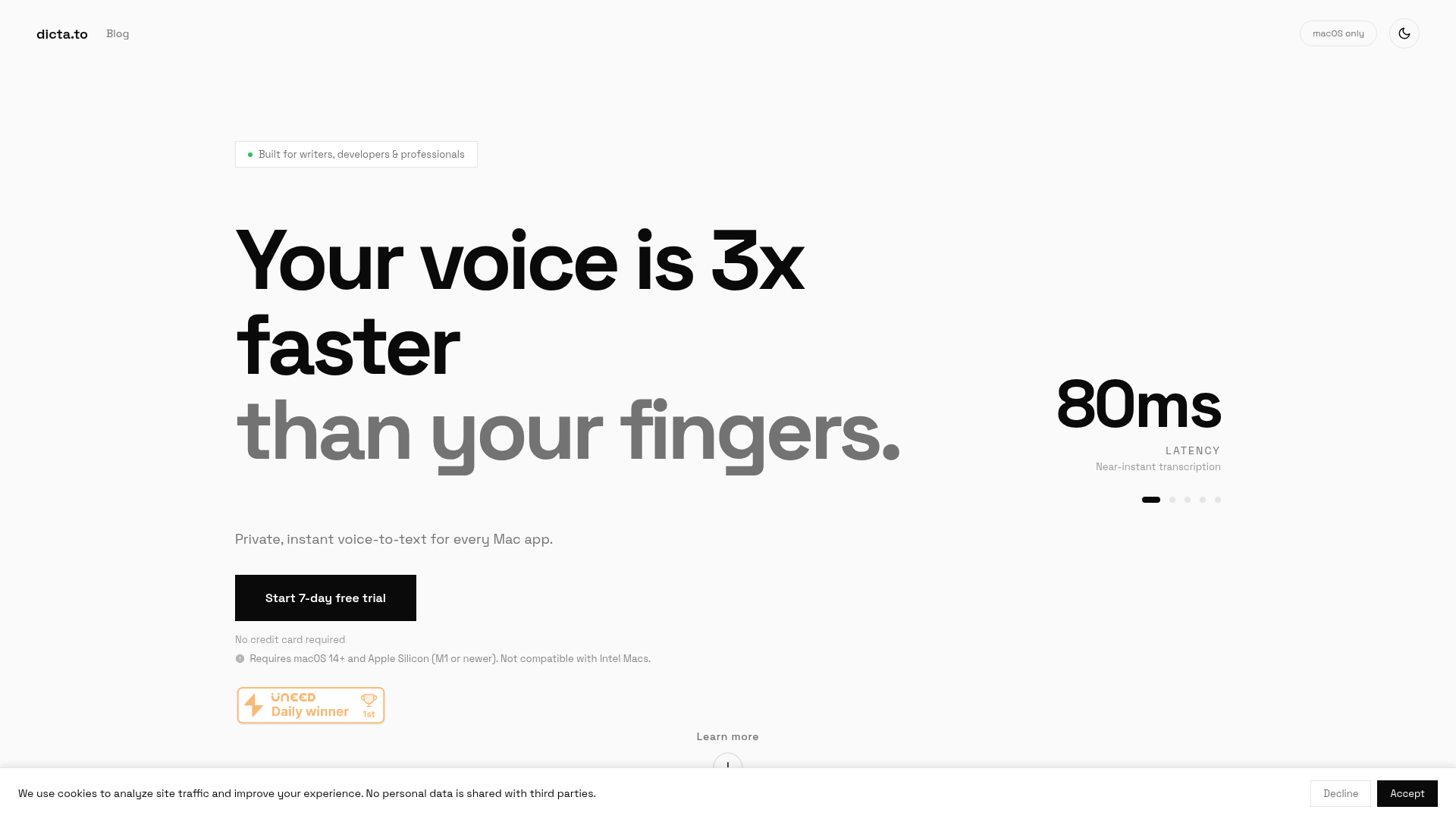 Dictato product screenshot