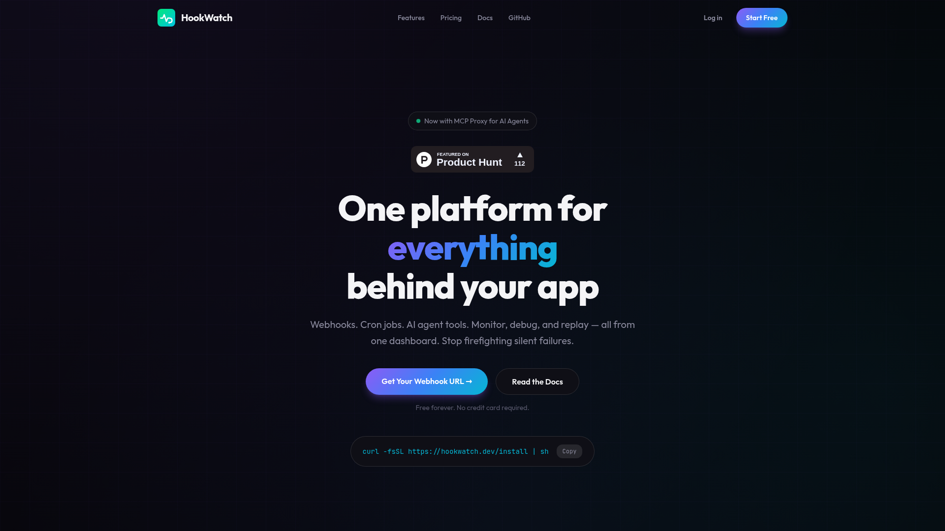 HookWatch product screenshot