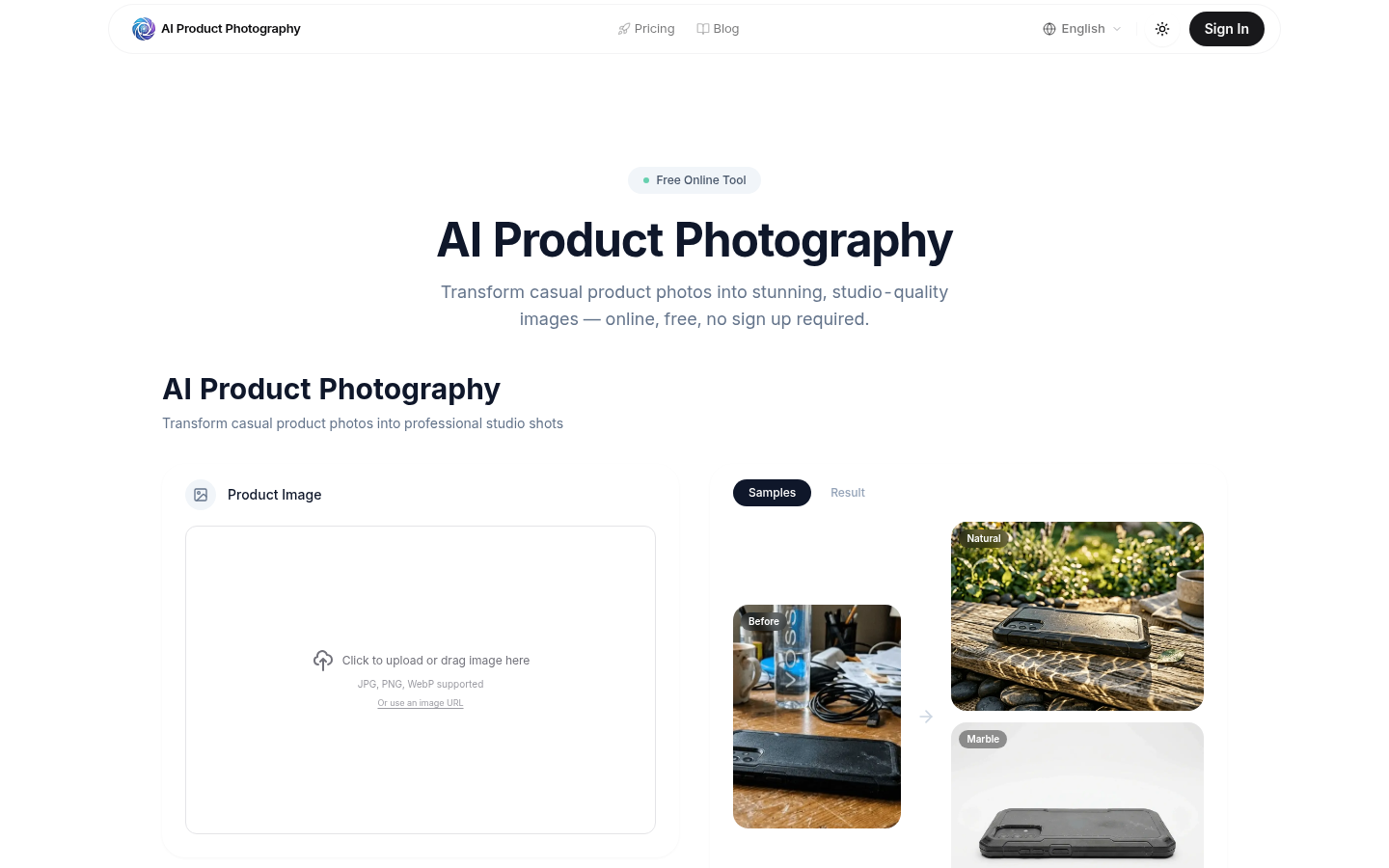 AI Product Photography product screenshot
