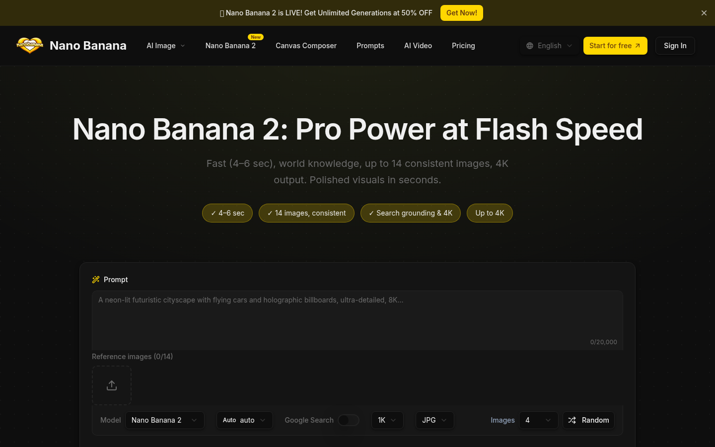 Nano Banana 2 product screenshot