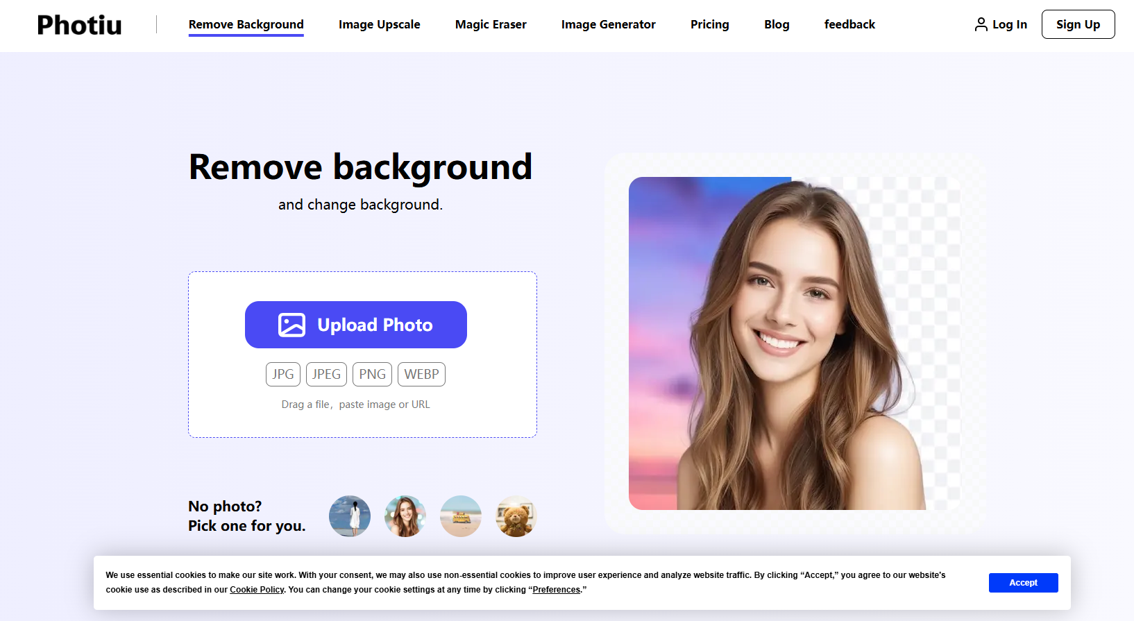 Photiu AI product screenshot