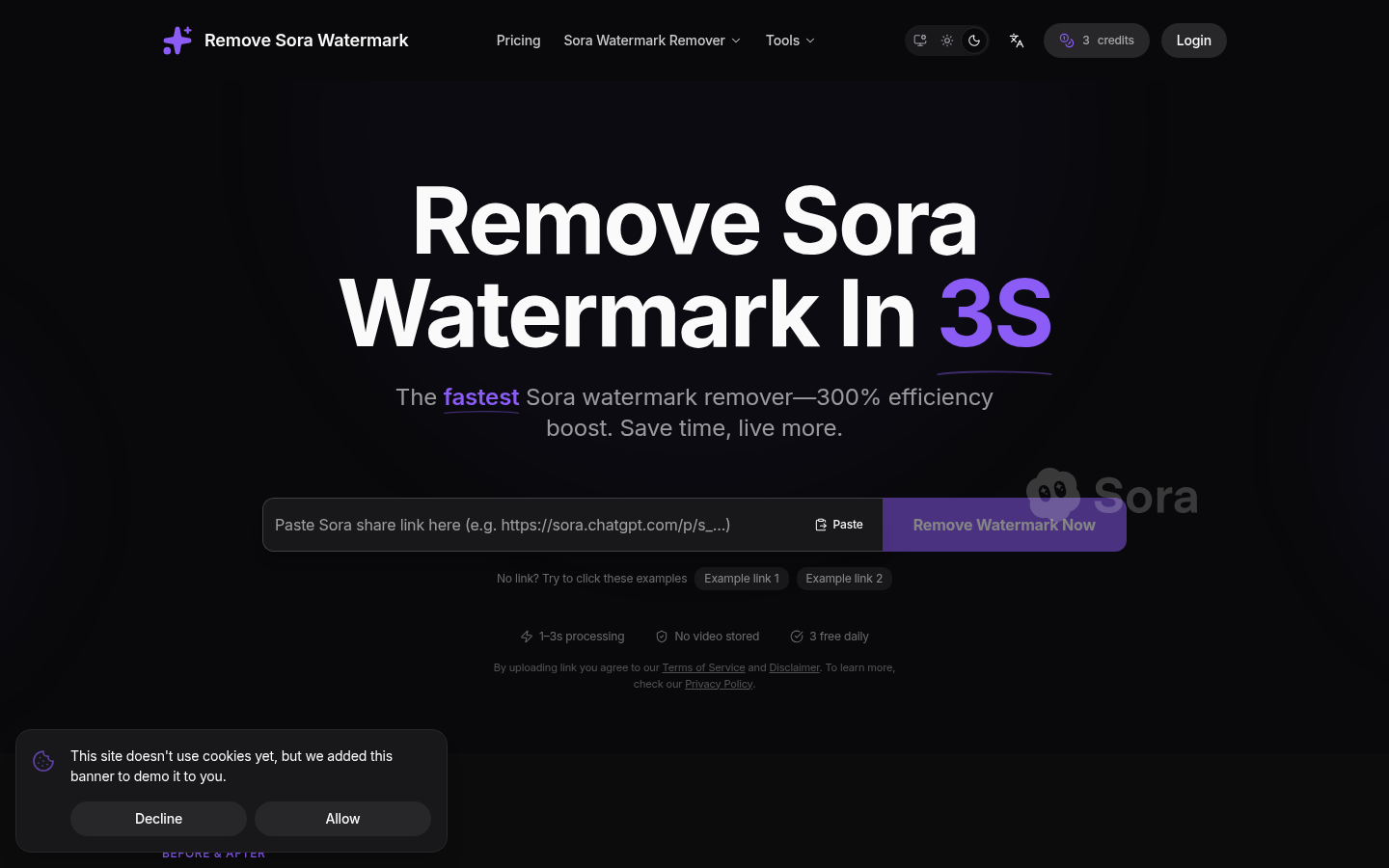 Remove Sora Watermark product screenshot