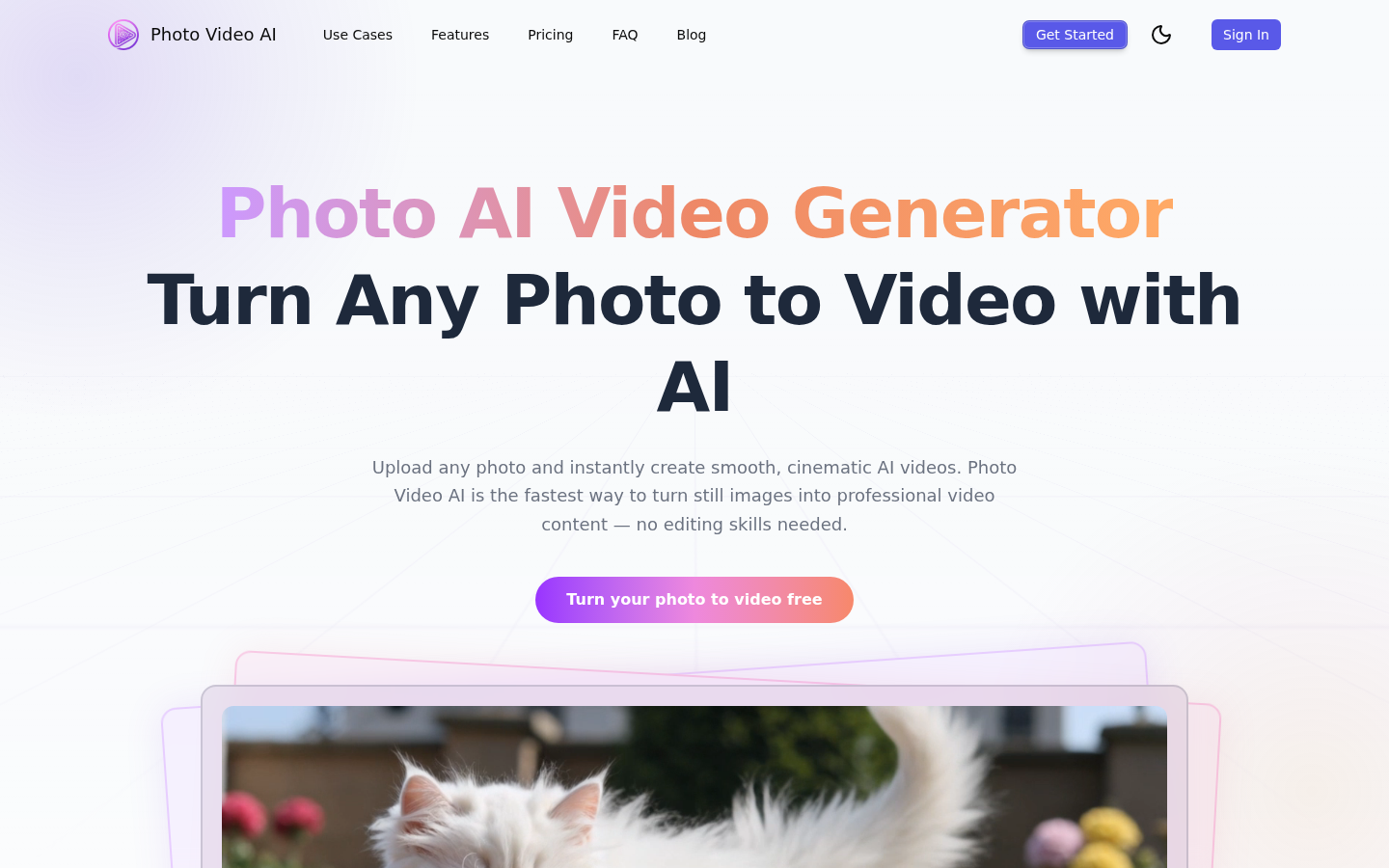 Photo AI Video Generator product screenshot