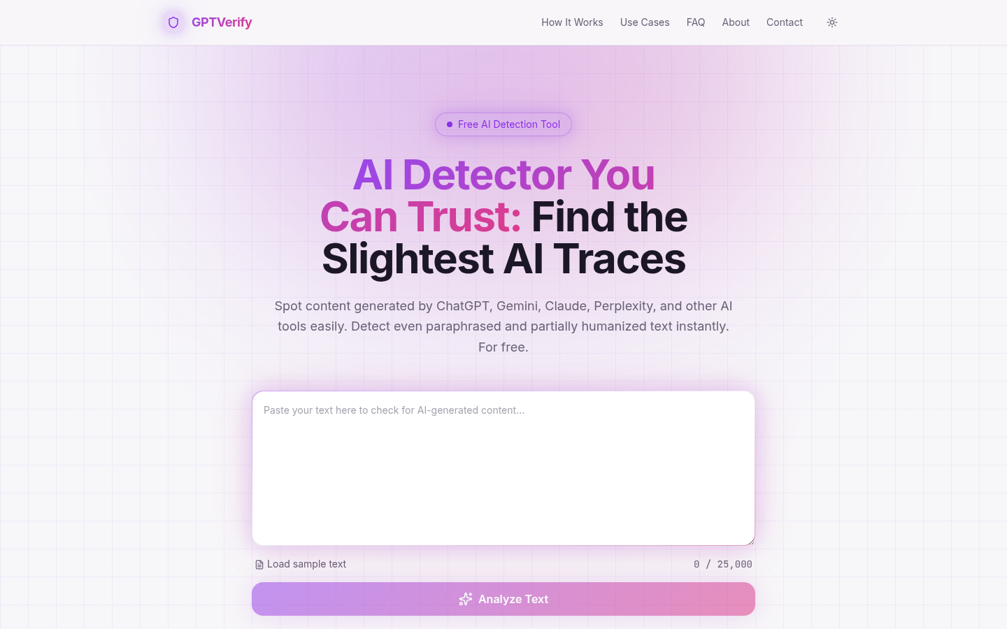 GPTVerify product screenshot