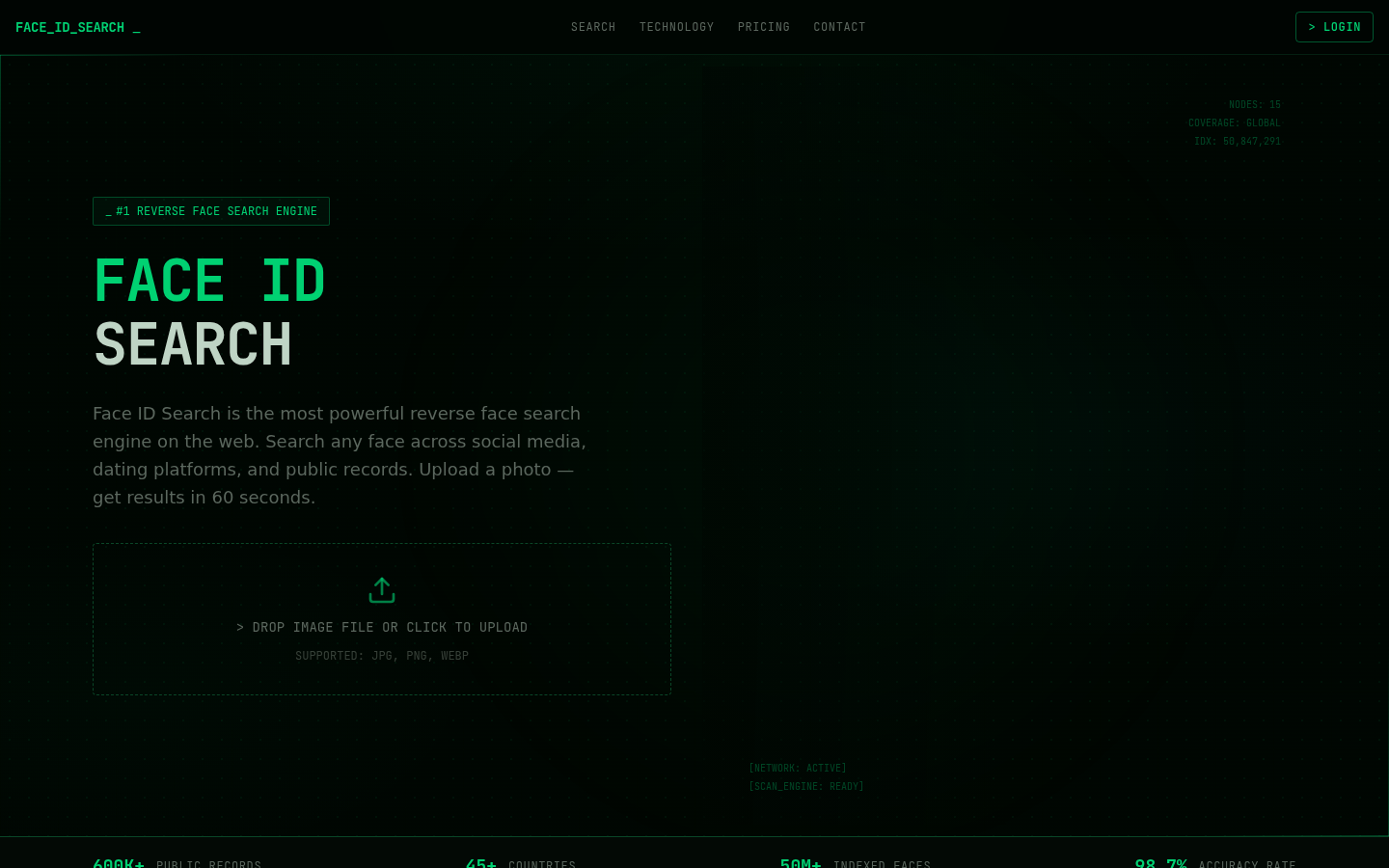 Face ID Search product screenshot