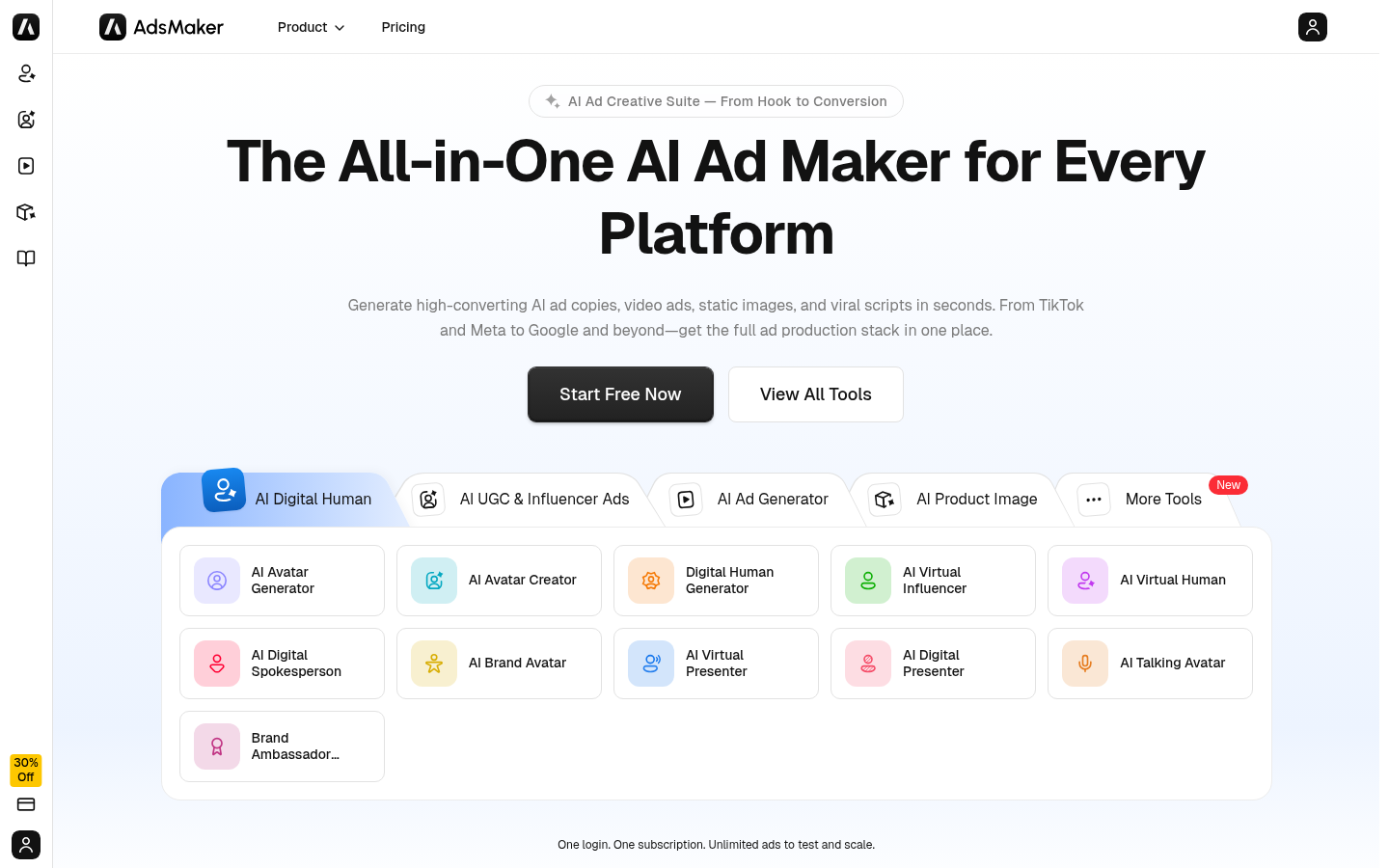 Adsmaker AI product screenshot
