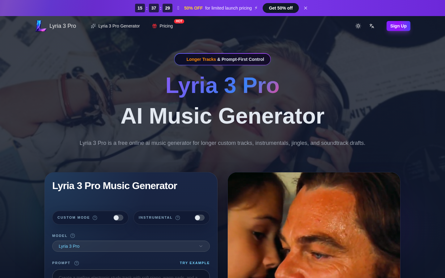 Lyria 3 Pro product screenshot