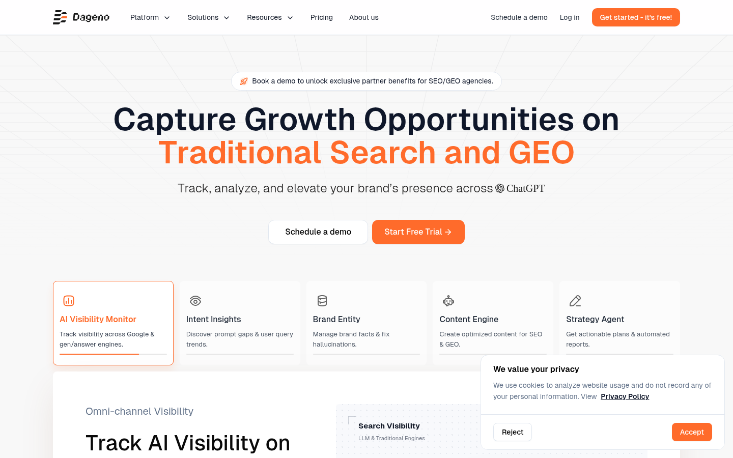 Dageno AI product screenshot