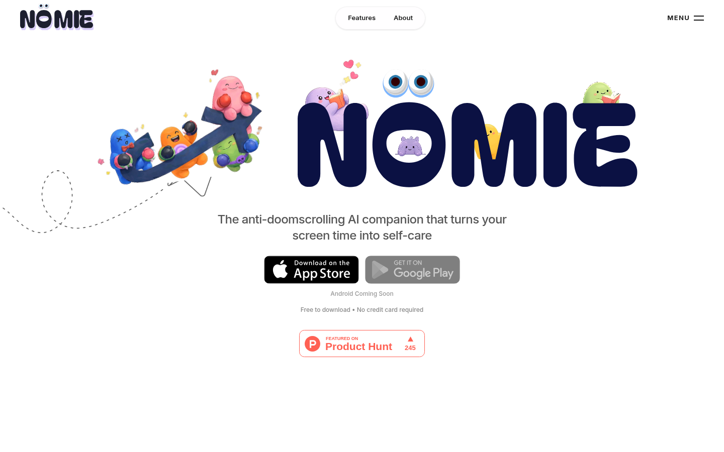 Nomie product screenshot