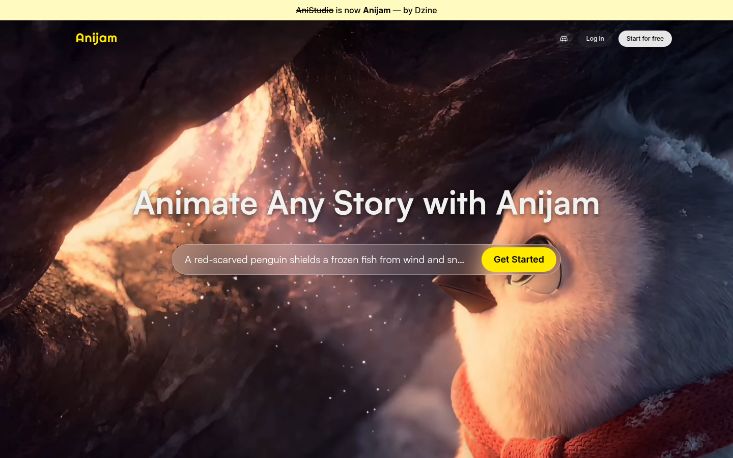 Anijam AI product screenshot