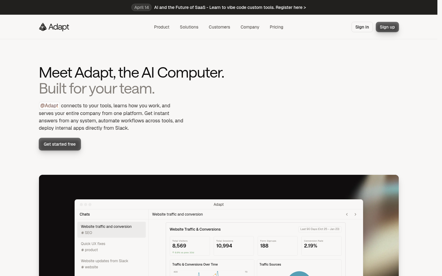 Adapt.com product screenshot