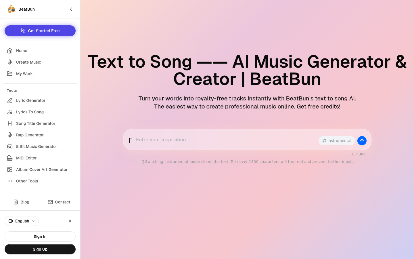 Photo to music AI matches mood perfectly online product screenshot