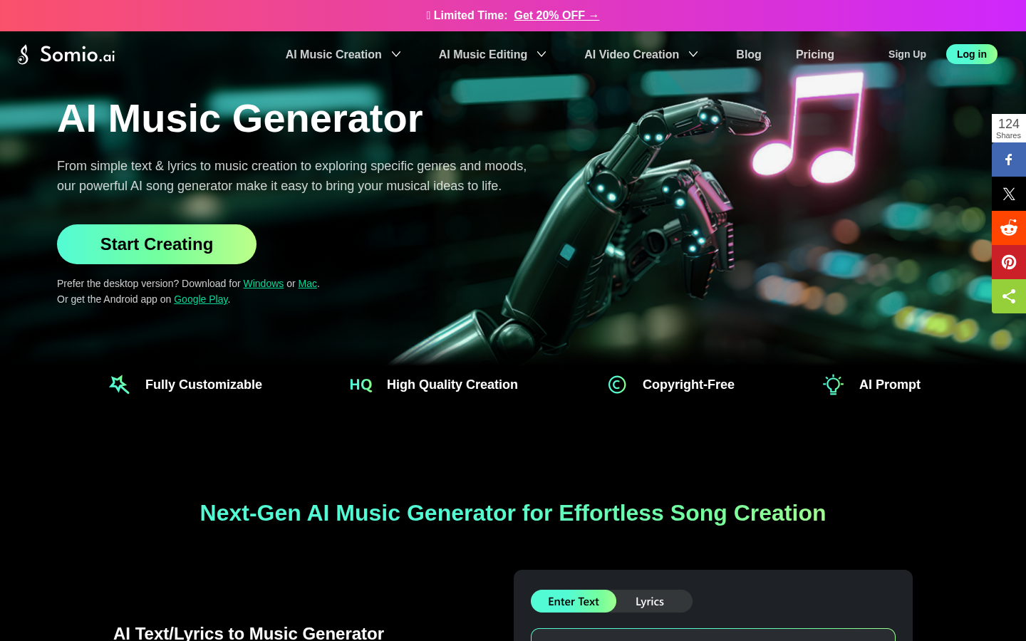 Somio AI product screenshot