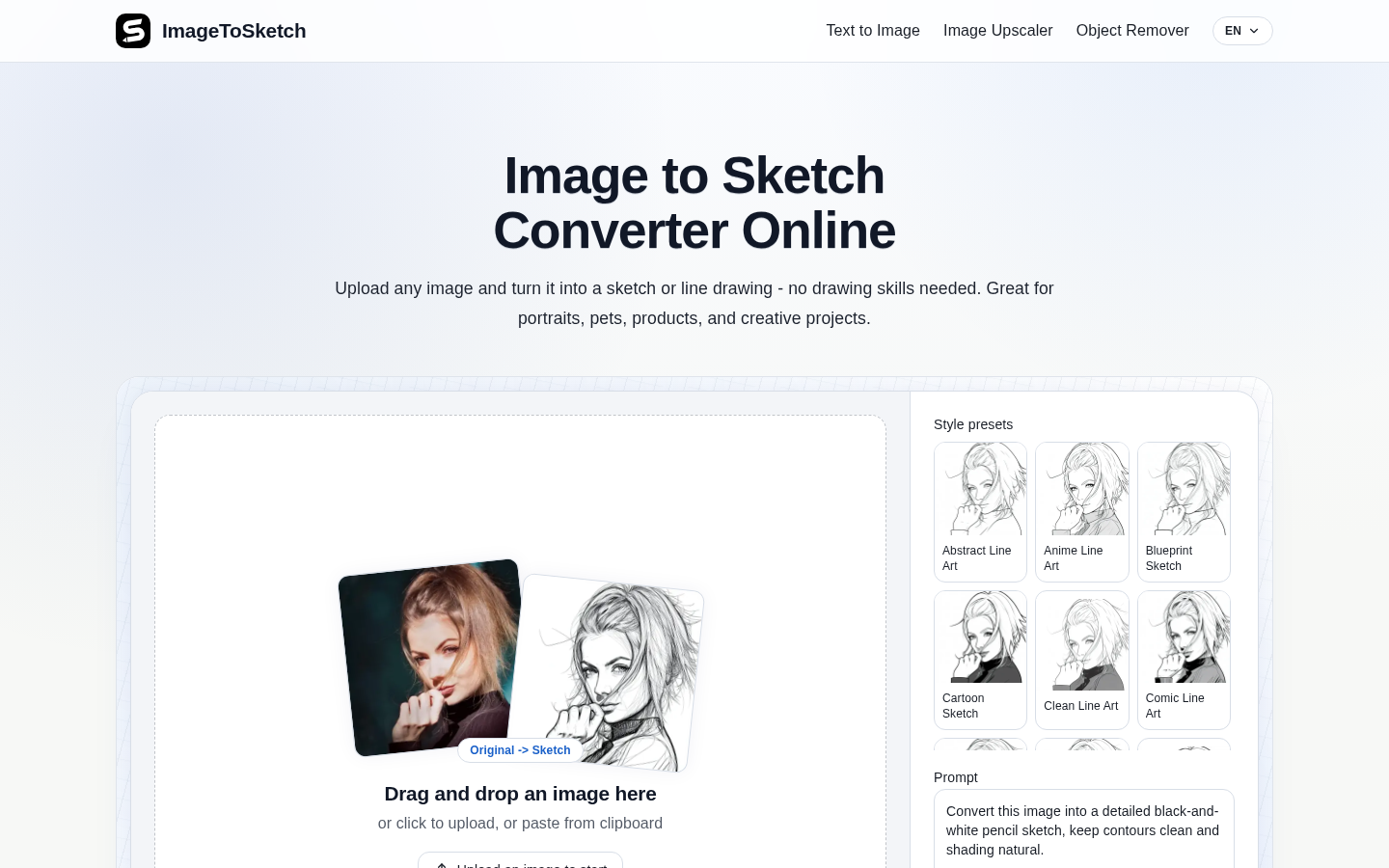 ImagetoSketch product screenshot