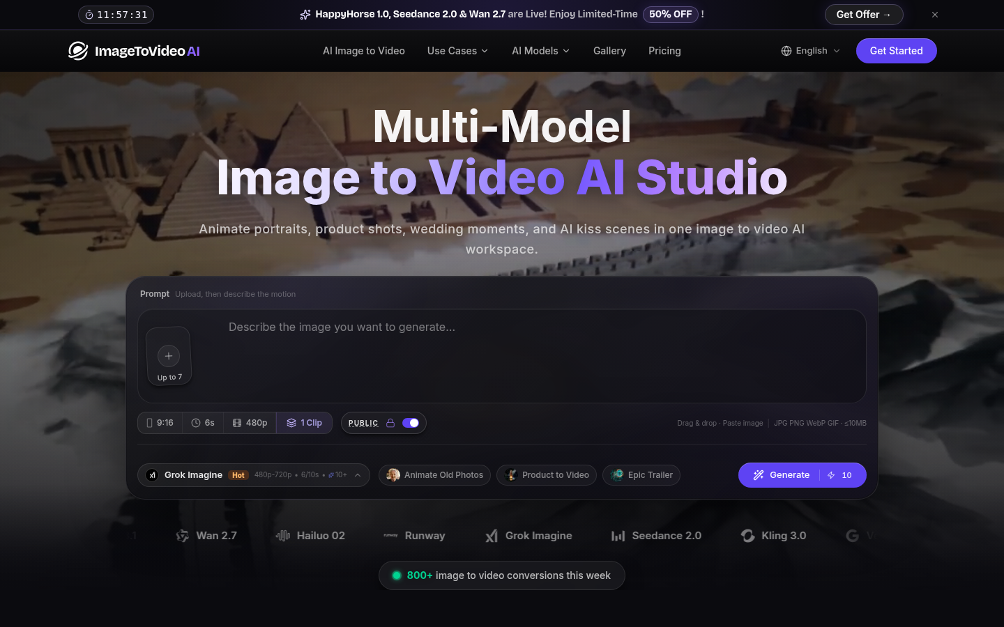 ImageToVideoAI product screenshot