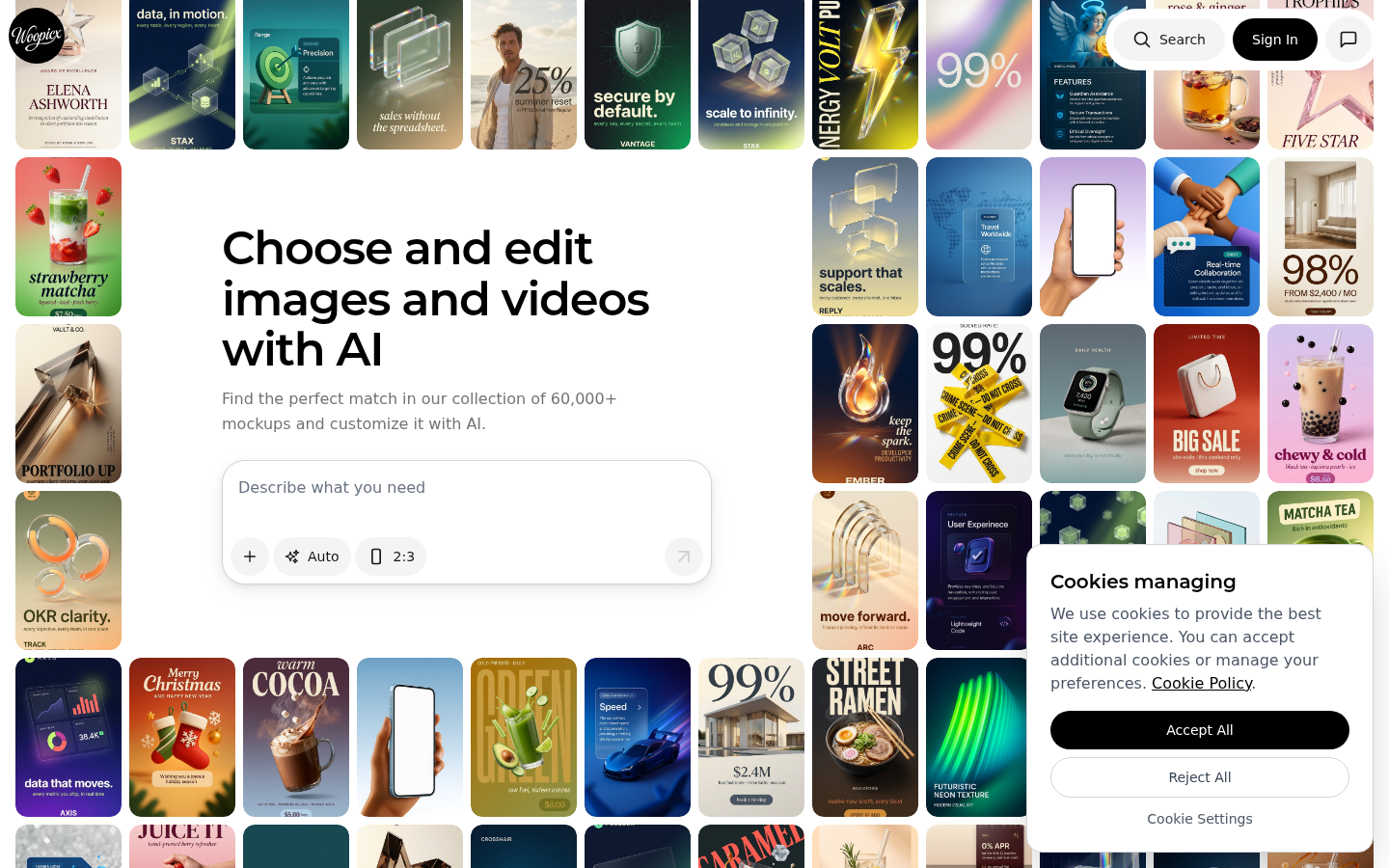 Woopicx product screenshot