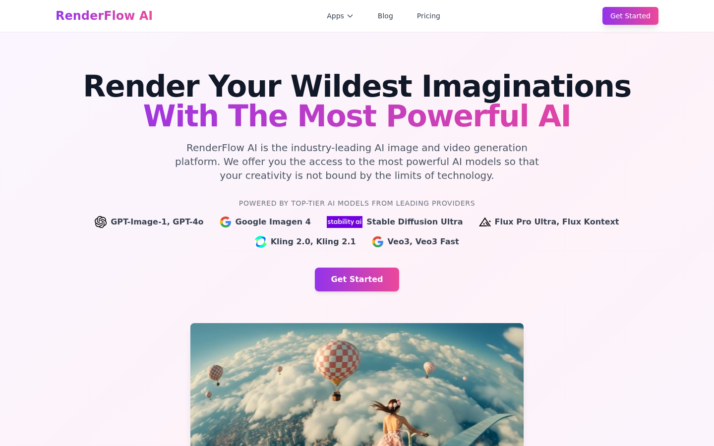 RenderFlow AI product screenshot