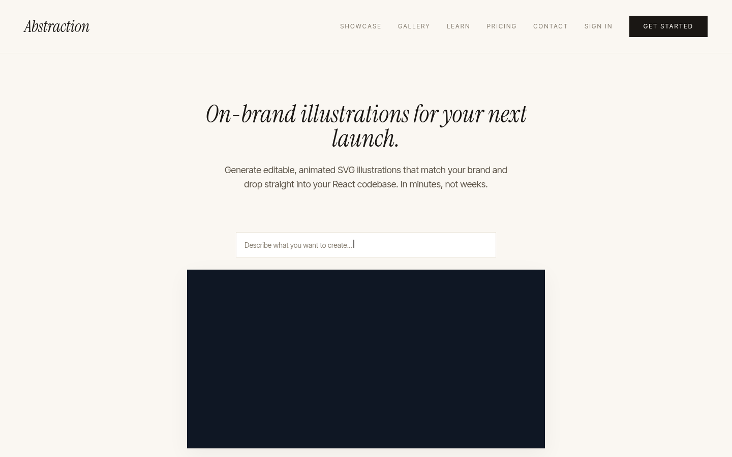 Abstraction product screenshot