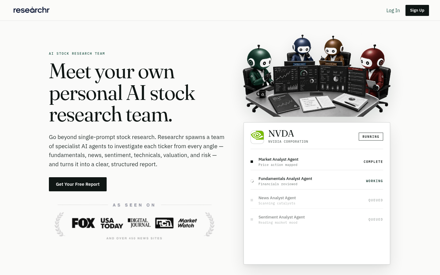 Researchr product screenshot